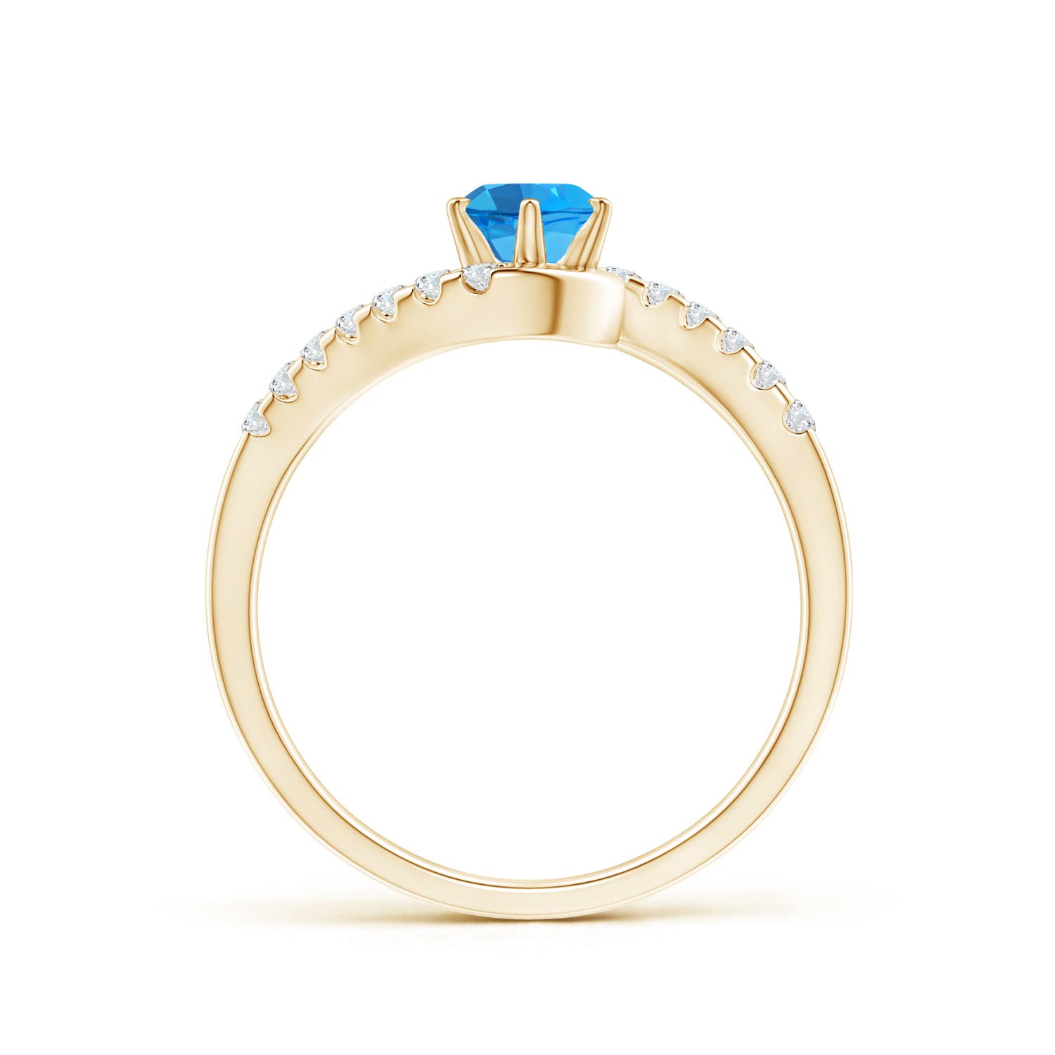 AAAA - Swiss Blue Topaz / 0.77 CT / 14 KT Yellow Gold