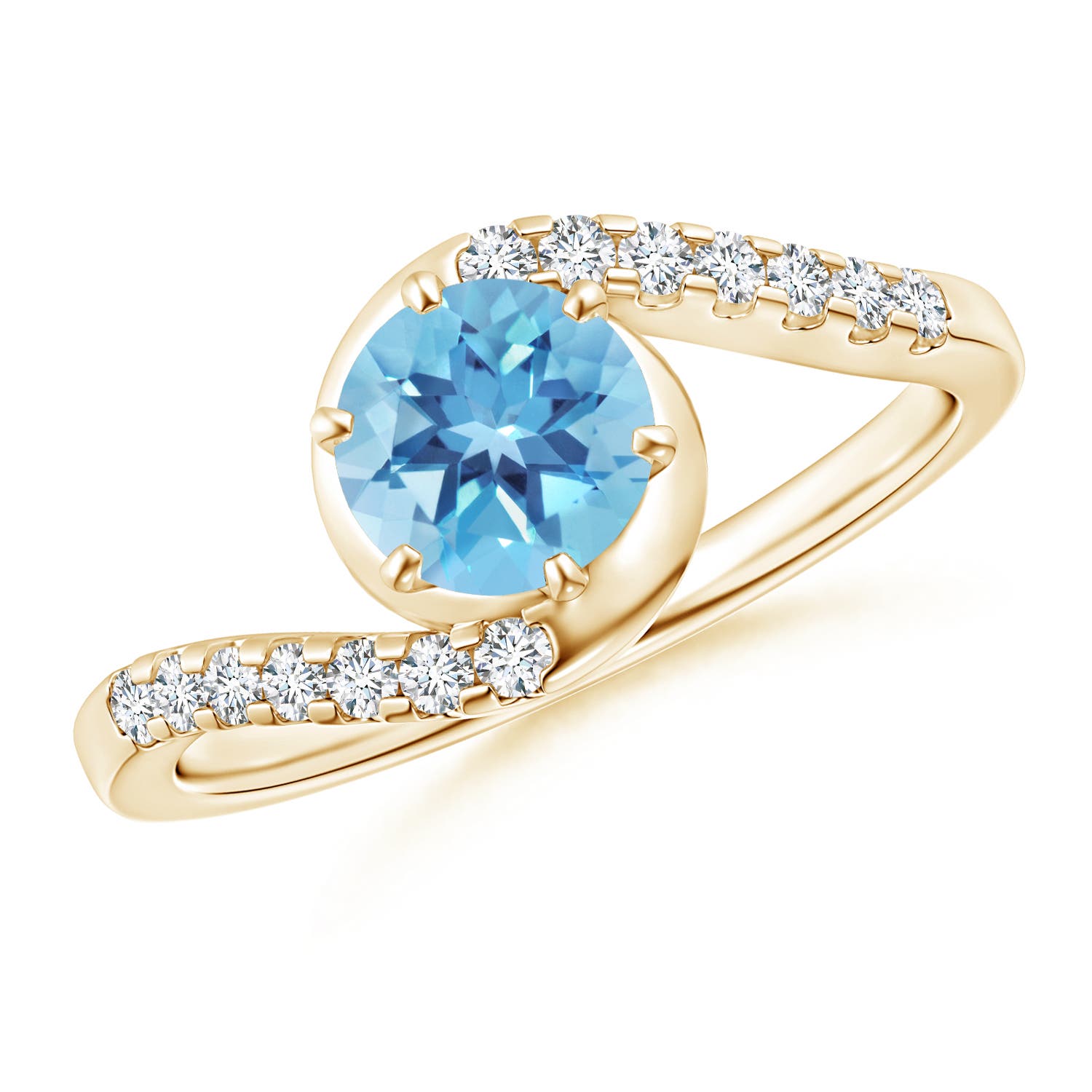 A - Swiss Blue Topaz / 1.15 CT / 14 KT Yellow Gold