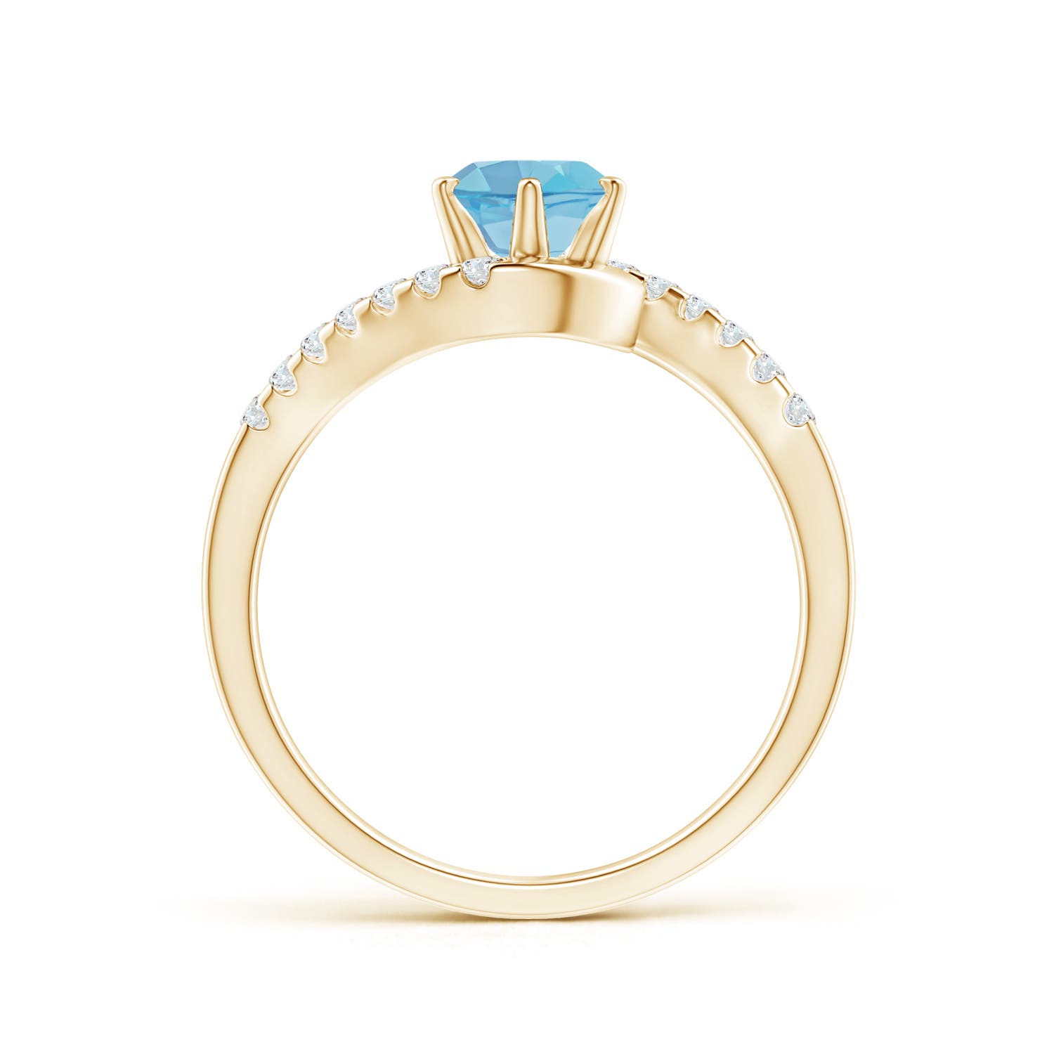 A - Swiss Blue Topaz / 1.15 CT / 14 KT Yellow Gold