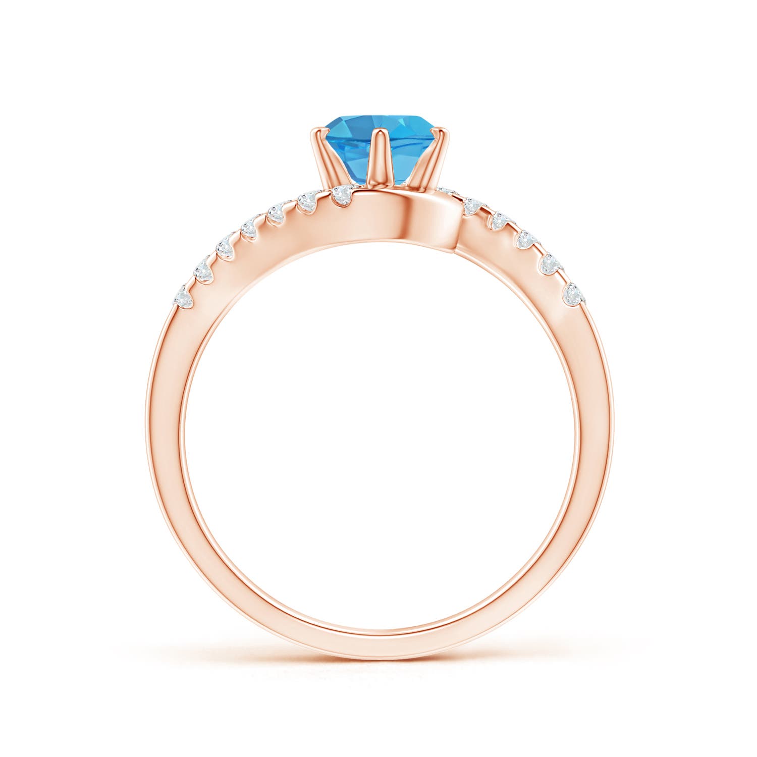 AA - Swiss Blue Topaz / 1.15 CT / 14 KT Rose Gold