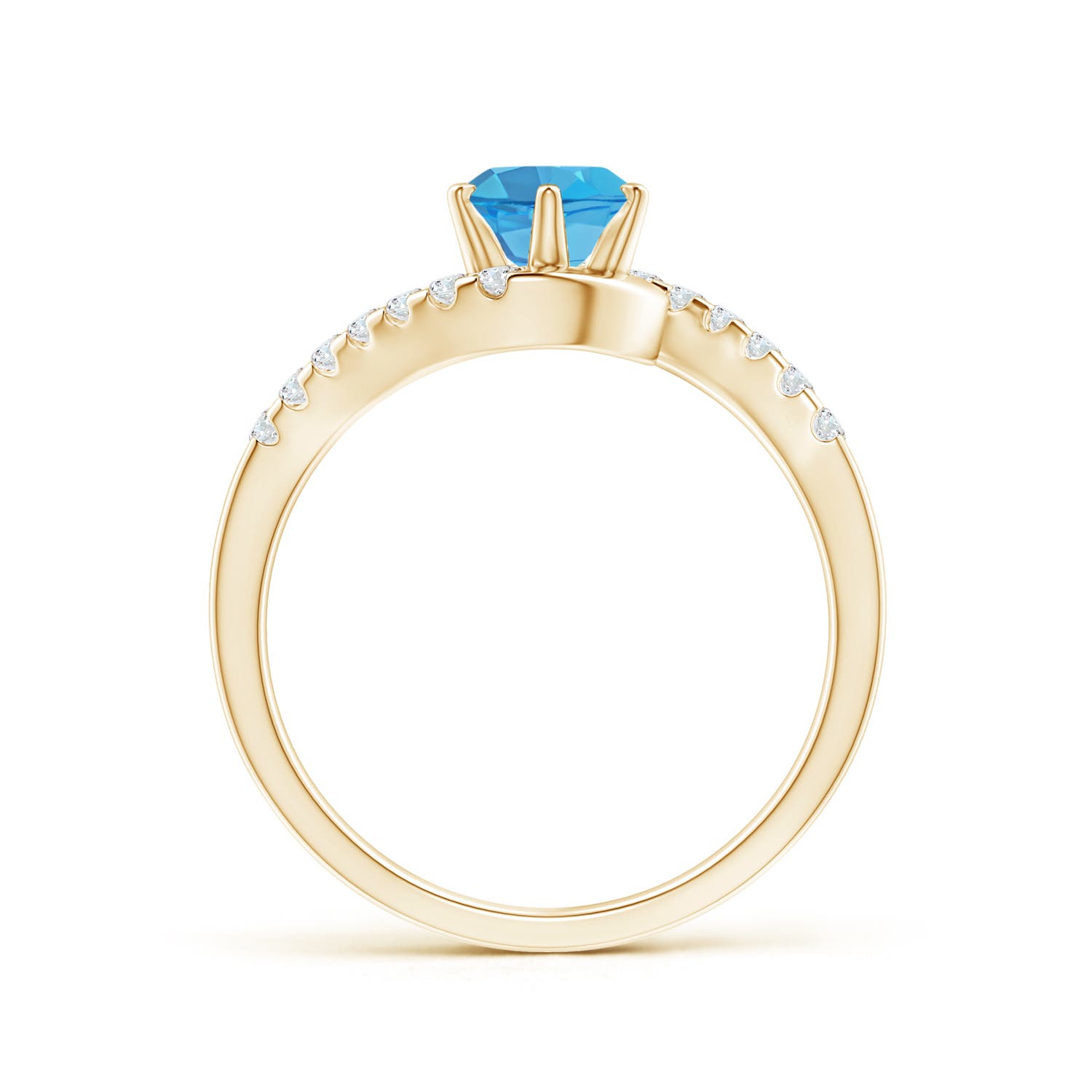 AA - Swiss Blue Topaz / 1.15 CT / 14 KT Yellow Gold