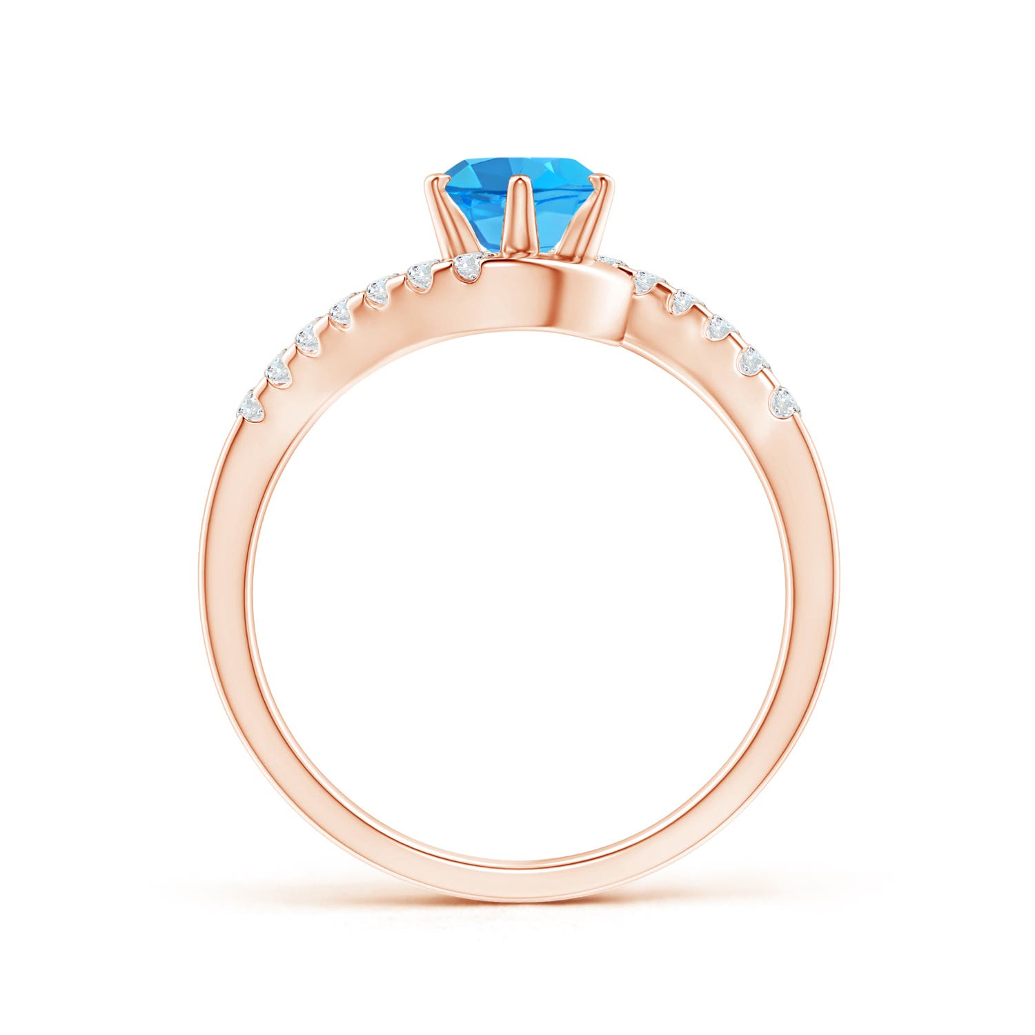 AAA - Swiss Blue Topaz / 1.15 CT / 14 KT Rose Gold