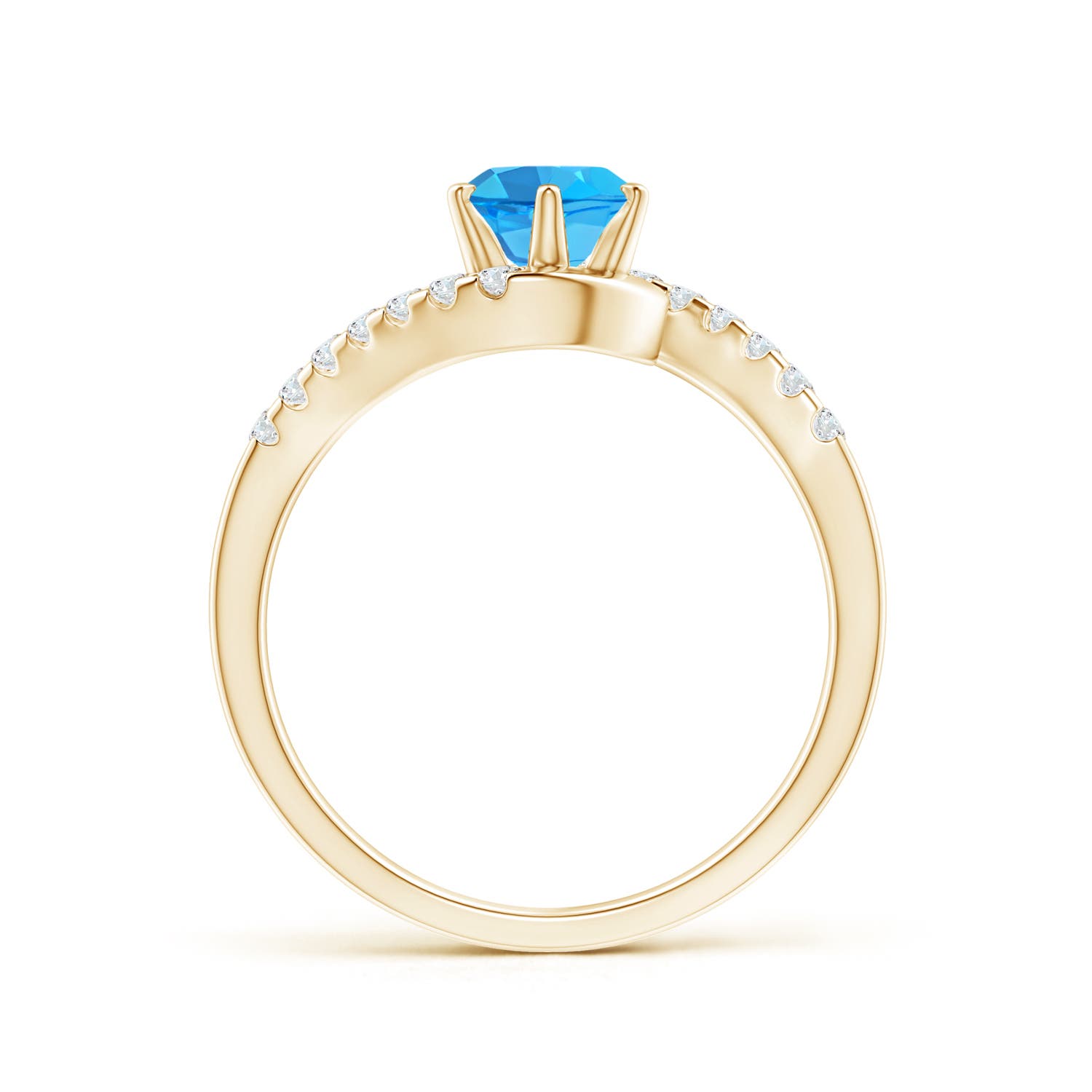 AAA - Swiss Blue Topaz / 1.15 CT / 14 KT Yellow Gold