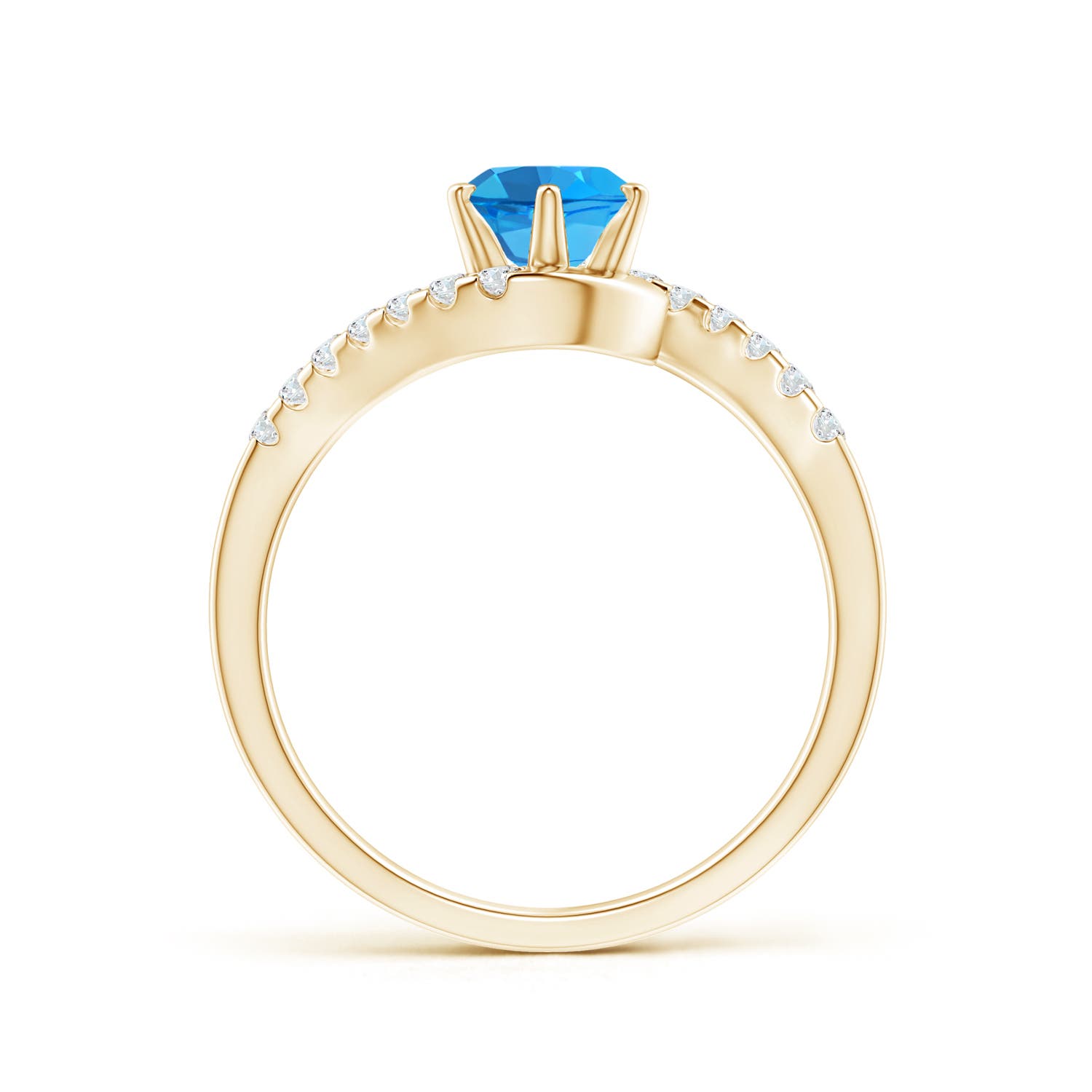 AAAA - Swiss Blue Topaz / 1.15 CT / 14 KT Yellow Gold