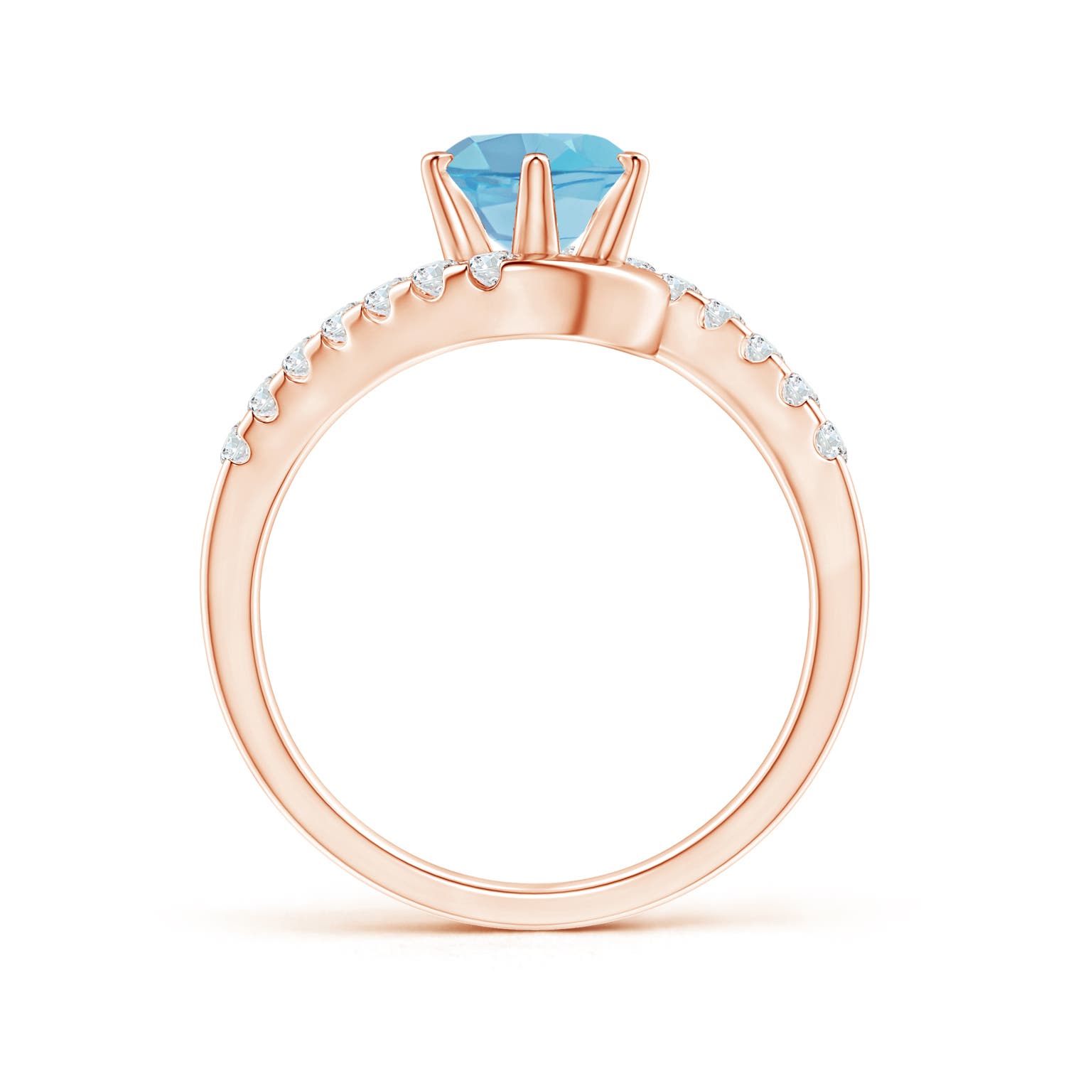 A - Swiss Blue Topaz / 1.9 CT / 14 KT Rose Gold