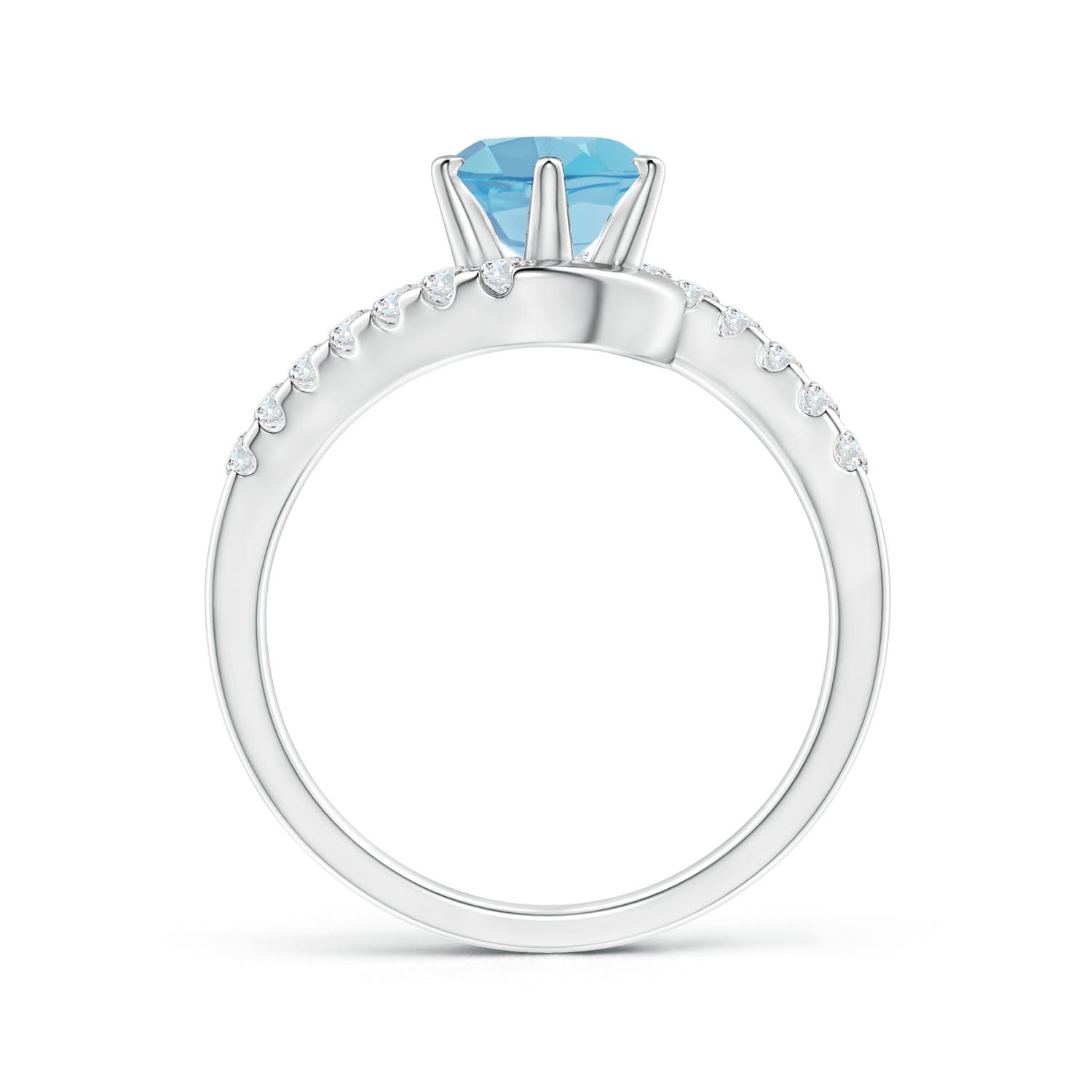 A - Swiss Blue Topaz / 1.9 CT / 14 KT White Gold