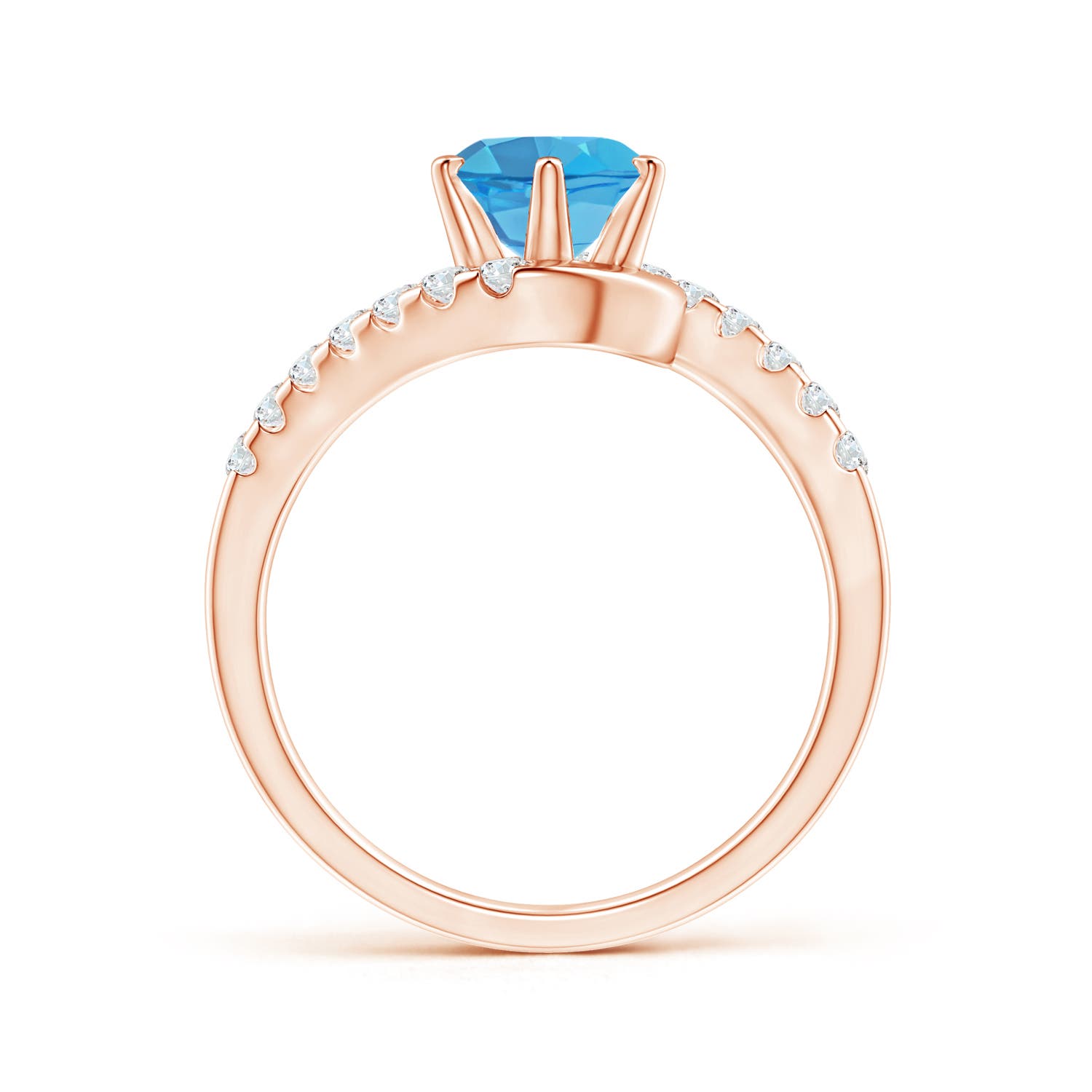 AA - Swiss Blue Topaz / 1.9 CT / 14 KT Rose Gold