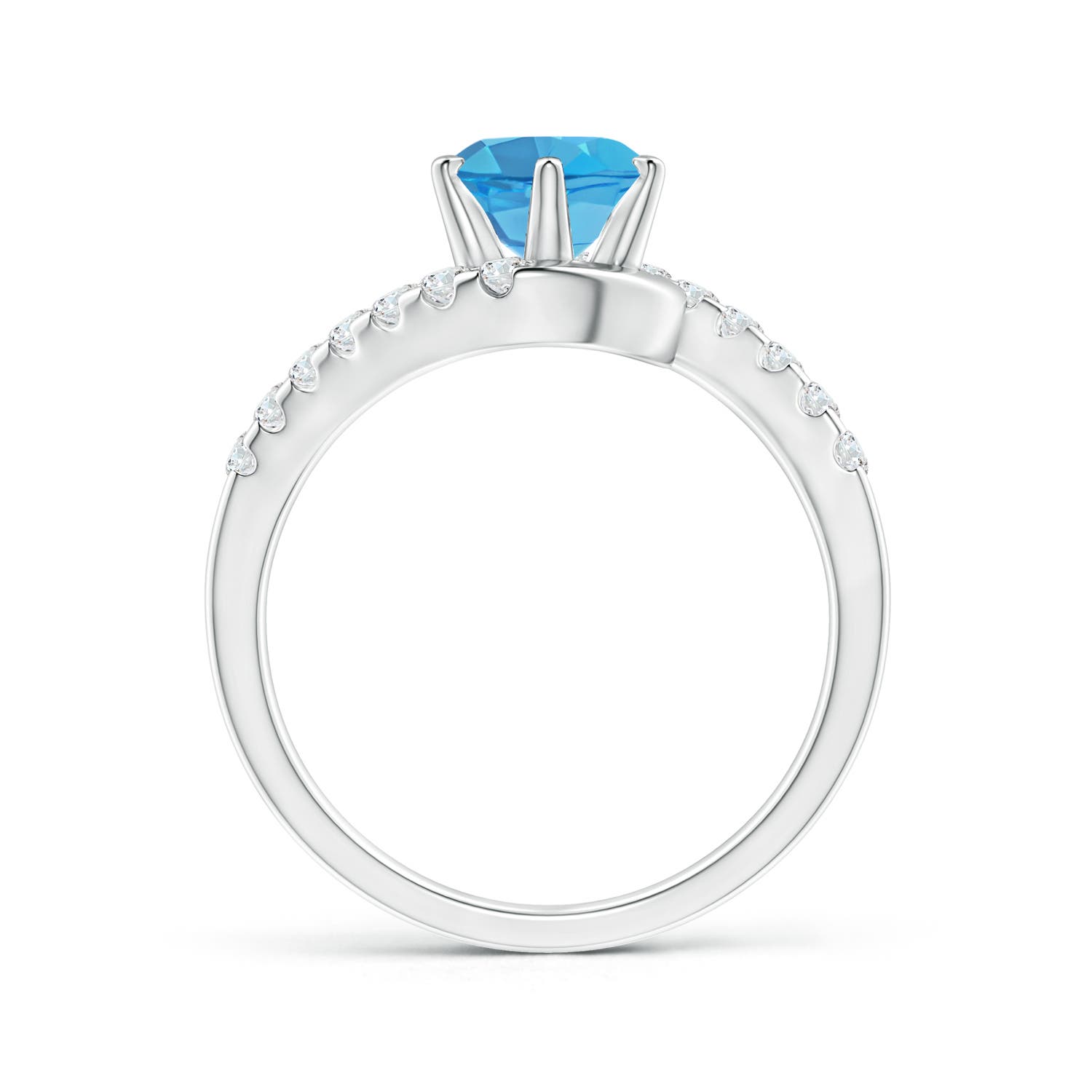 AA - Swiss Blue Topaz / 1.9 CT / 14 KT White Gold