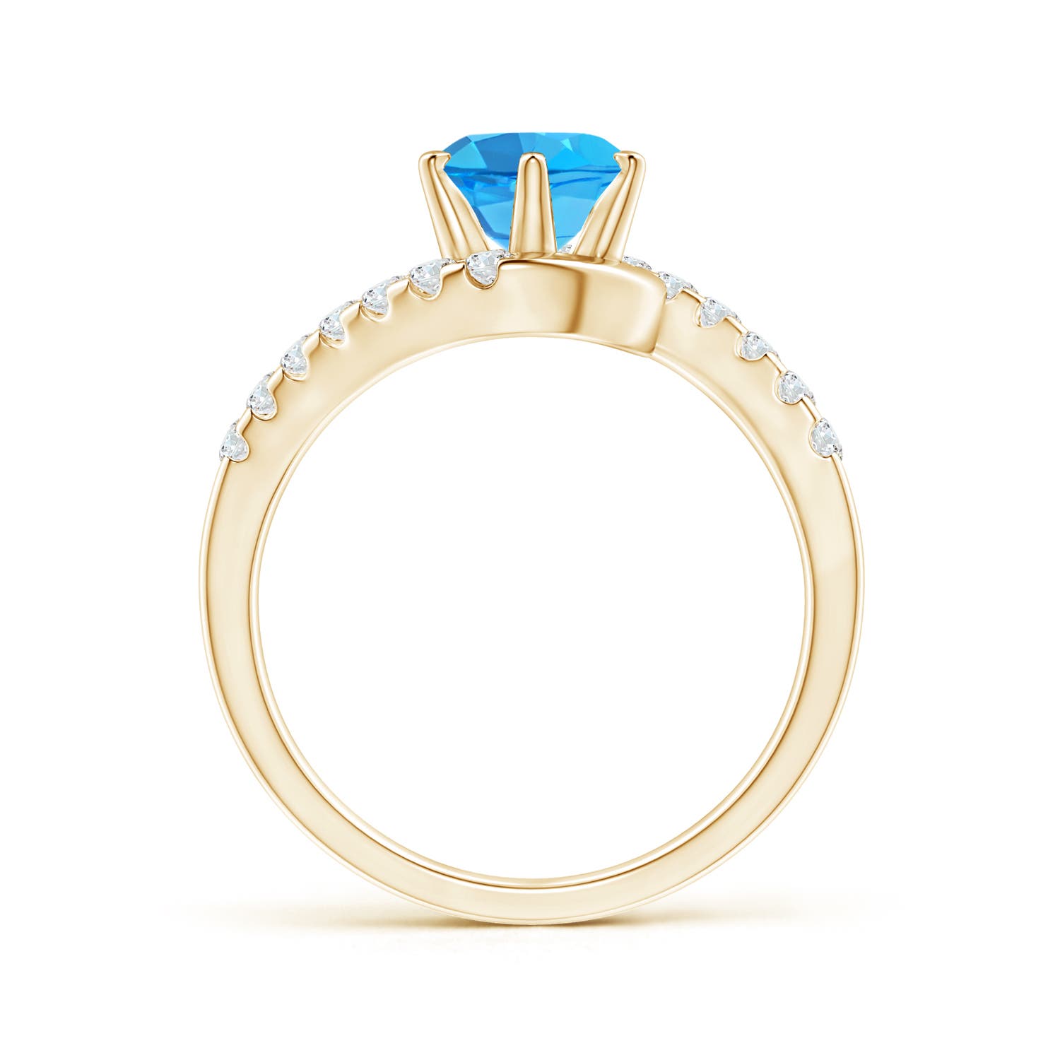 AAA - Swiss Blue Topaz / 1.9 CT / 14 KT Yellow Gold