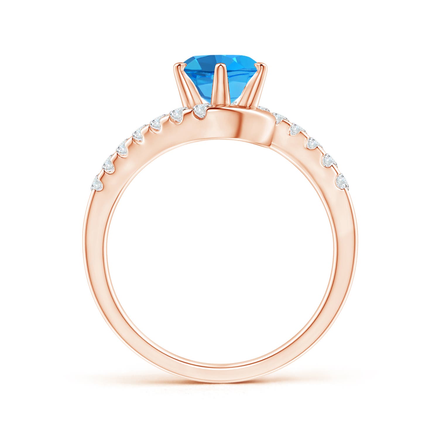 AAAA - Swiss Blue Topaz / 1.9 CT / 14 KT Rose Gold