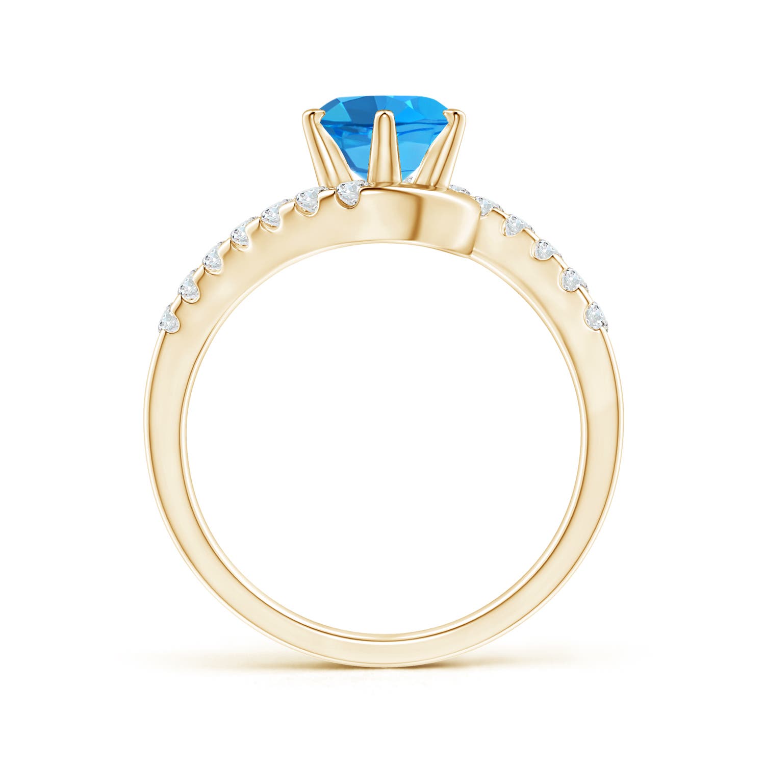 AAAA - Swiss Blue Topaz / 1.9 CT / 14 KT Yellow Gold