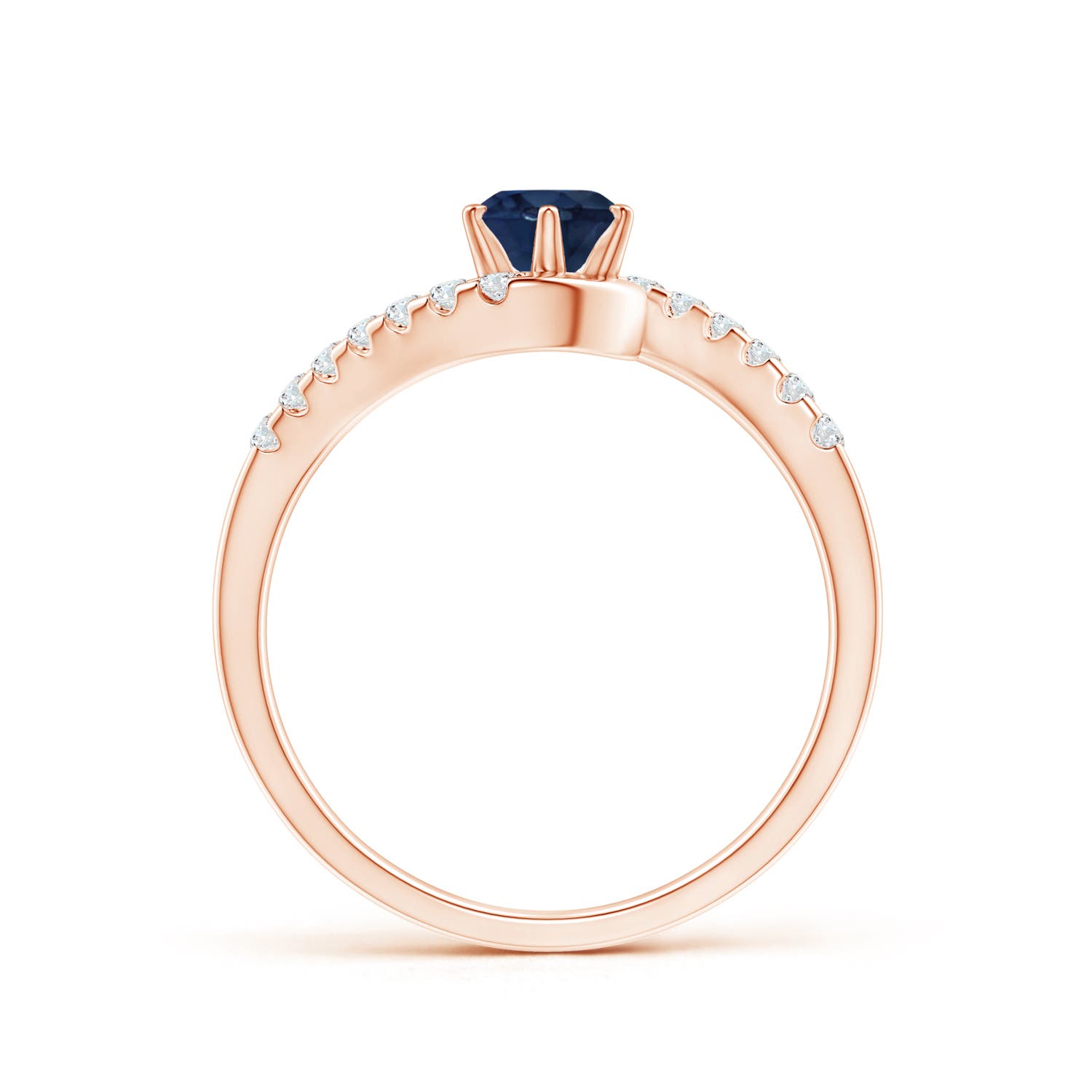 AA - Blue Sapphire / 0.77 CT / 14 KT Rose Gold