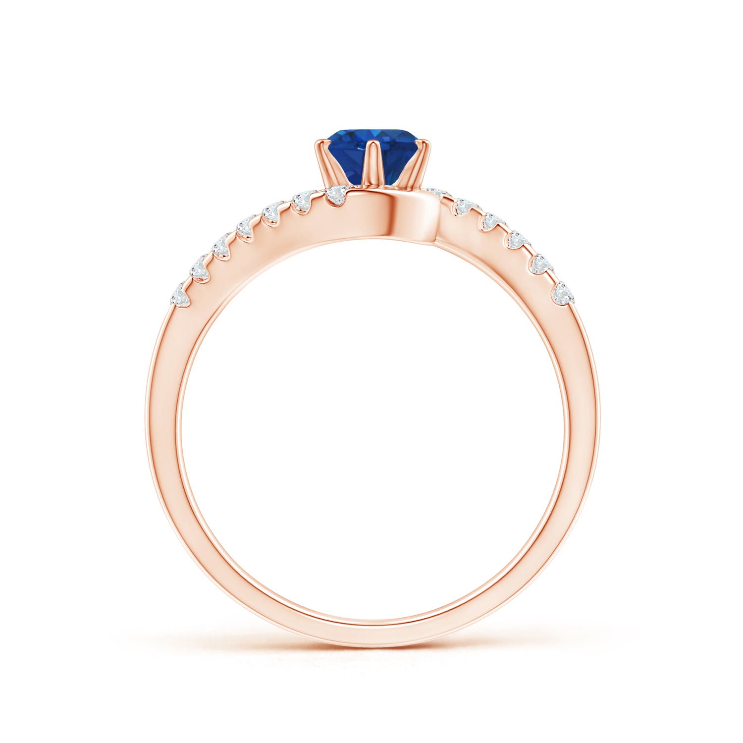 AAA - Blue Sapphire / 0.77 CT / 14 KT Rose Gold