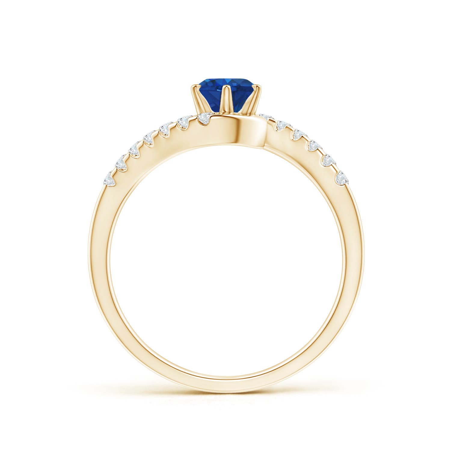 AAA - Blue Sapphire / 0.77 CT / 14 KT Yellow Gold