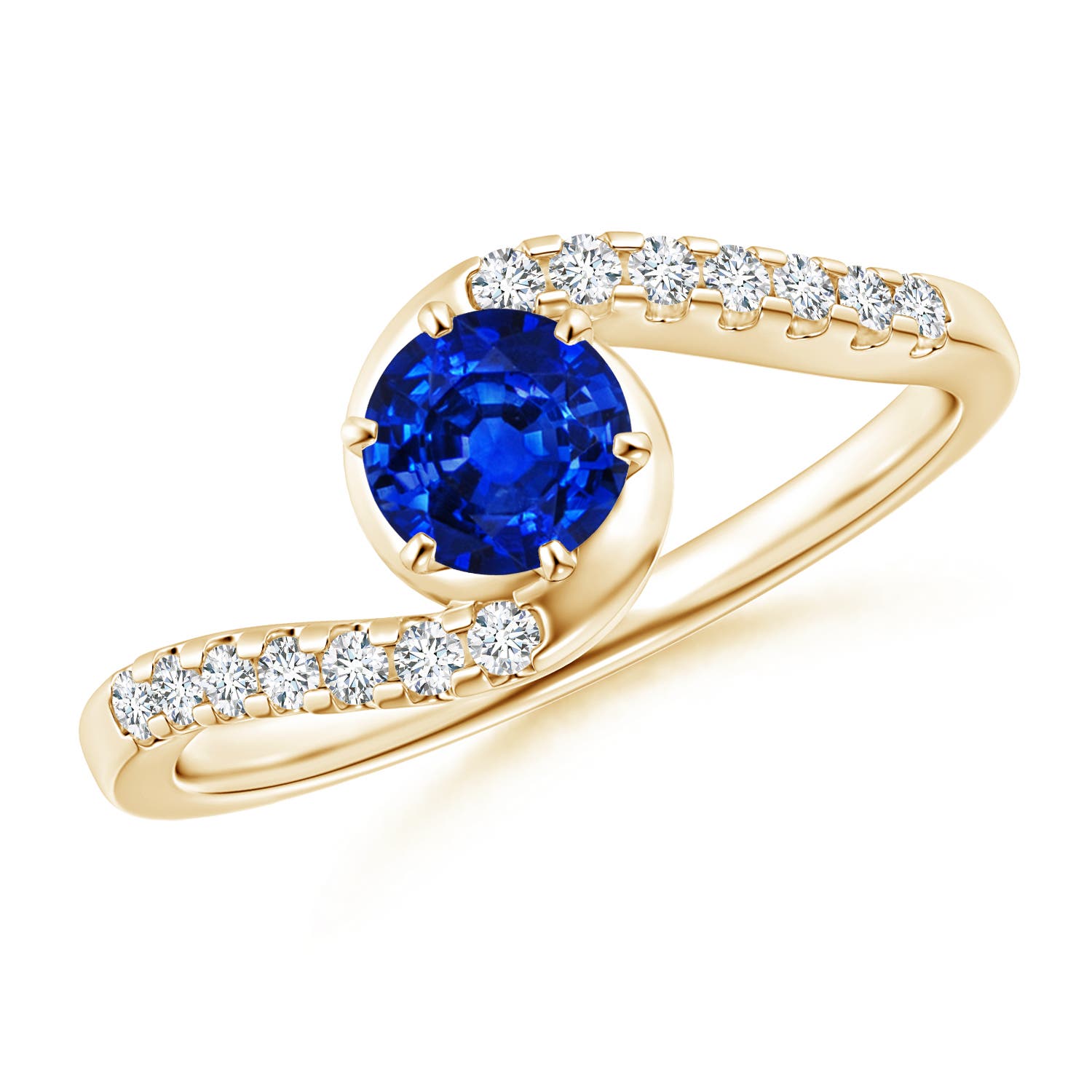 AAAA - Blue Sapphire / 0.77 CT / 14 KT Yellow Gold