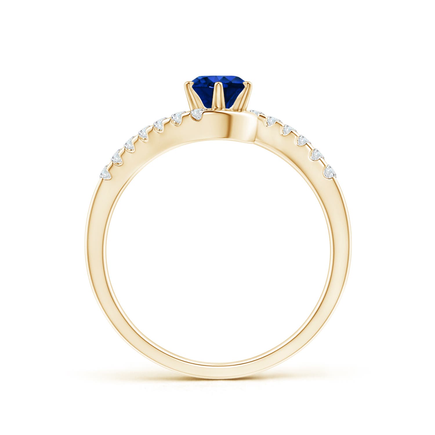 AAAA - Blue Sapphire / 0.77 CT / 14 KT Yellow Gold