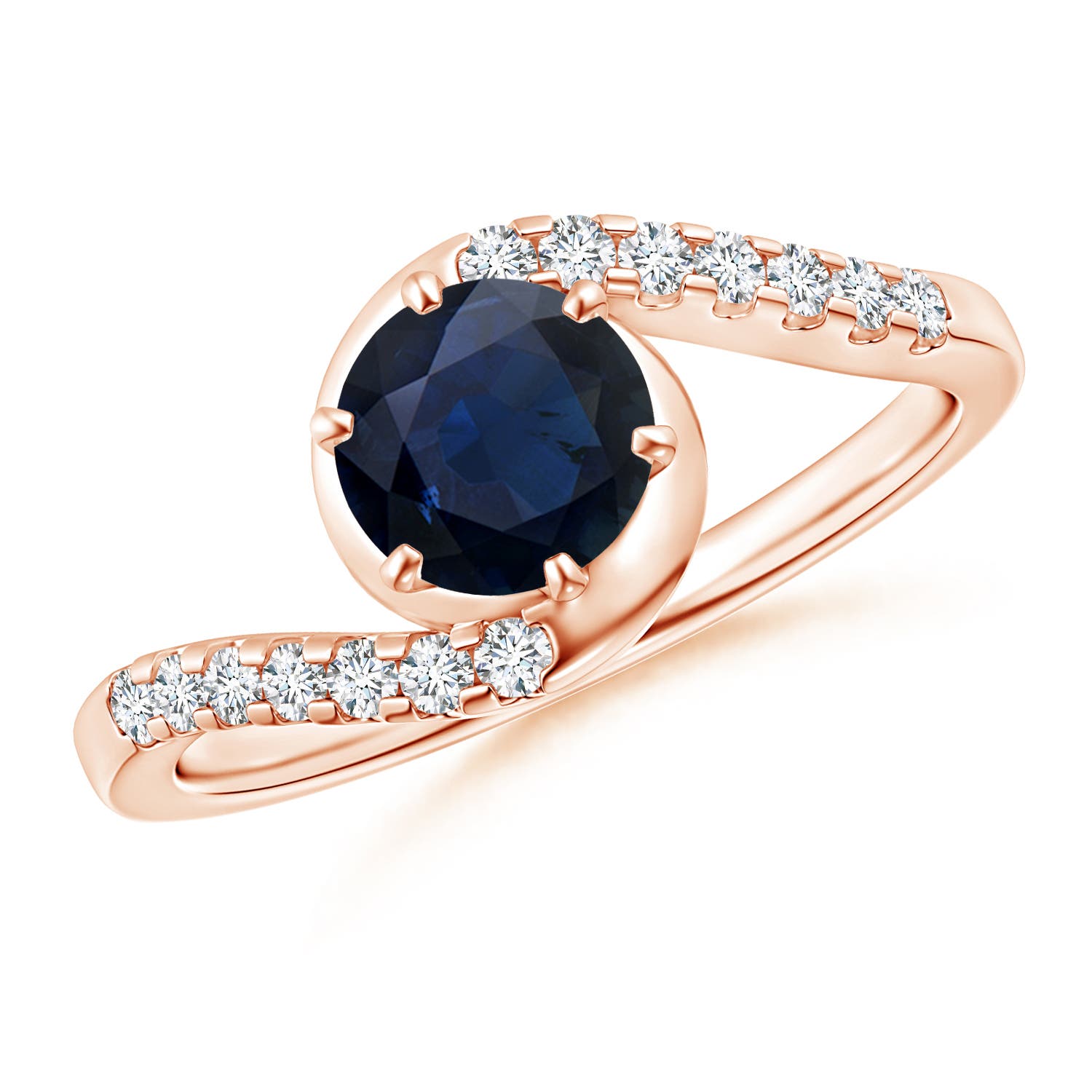 A - Blue Sapphire / 1.2 CT / 14 KT Rose Gold