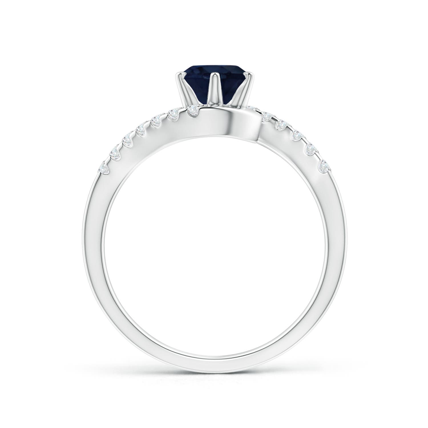 A - Blue Sapphire / 1.2 CT / 14 KT White Gold