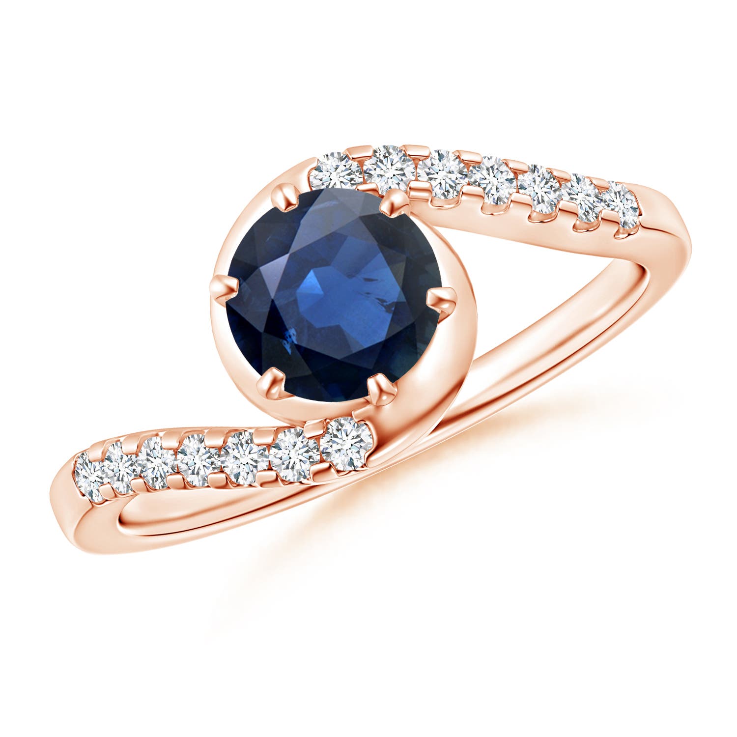 AA - Blue Sapphire / 1.2 CT / 14 KT Rose Gold