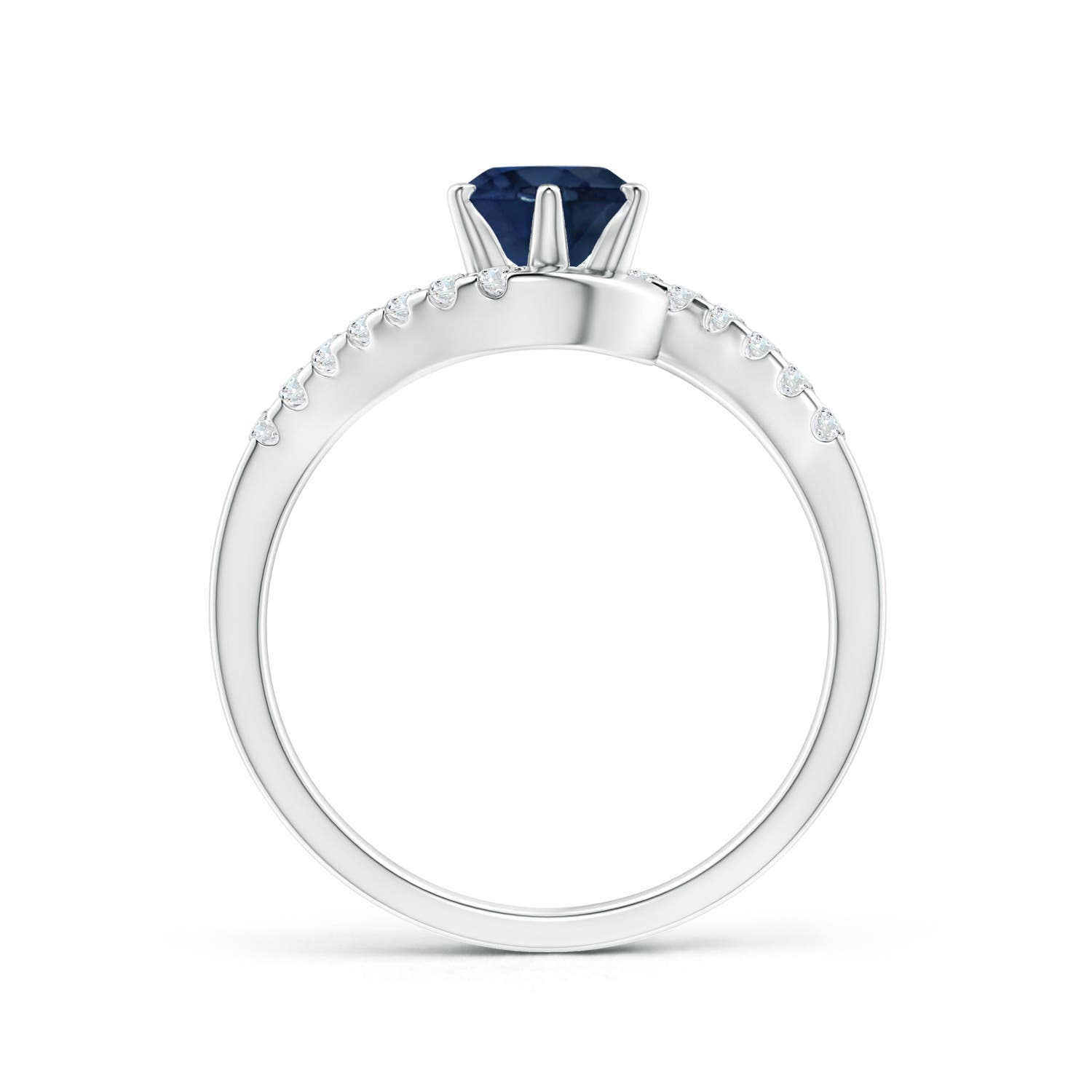 AA - Blue Sapphire / 1.2 CT / 14 KT White Gold