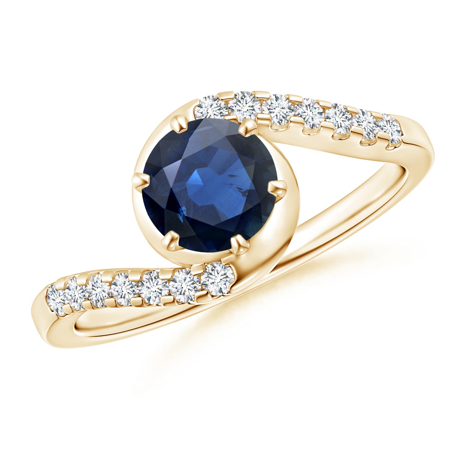 AA - Blue Sapphire / 1.2 CT / 14 KT Yellow Gold