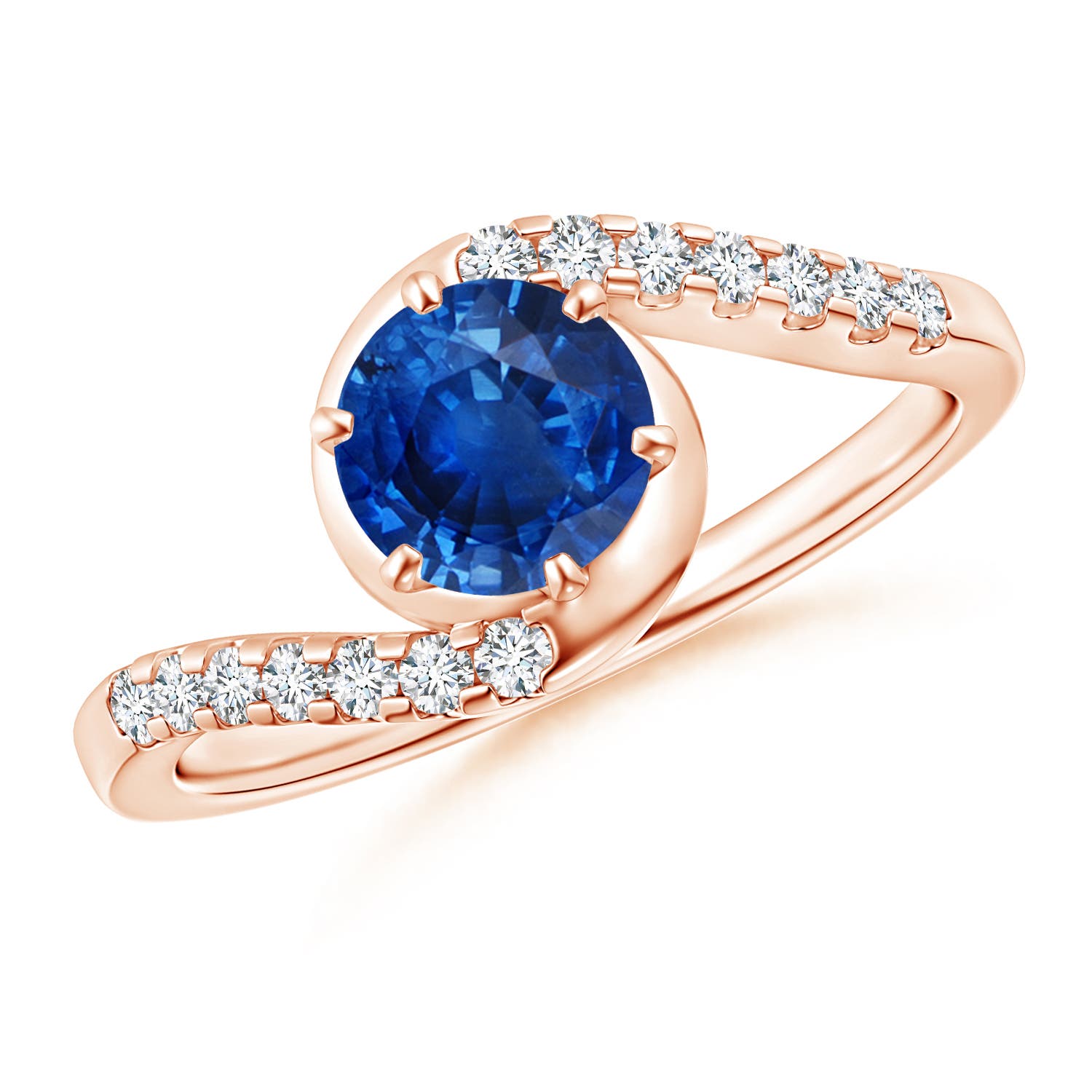 AAA - Blue Sapphire / 1.2 CT / 14 KT Rose Gold