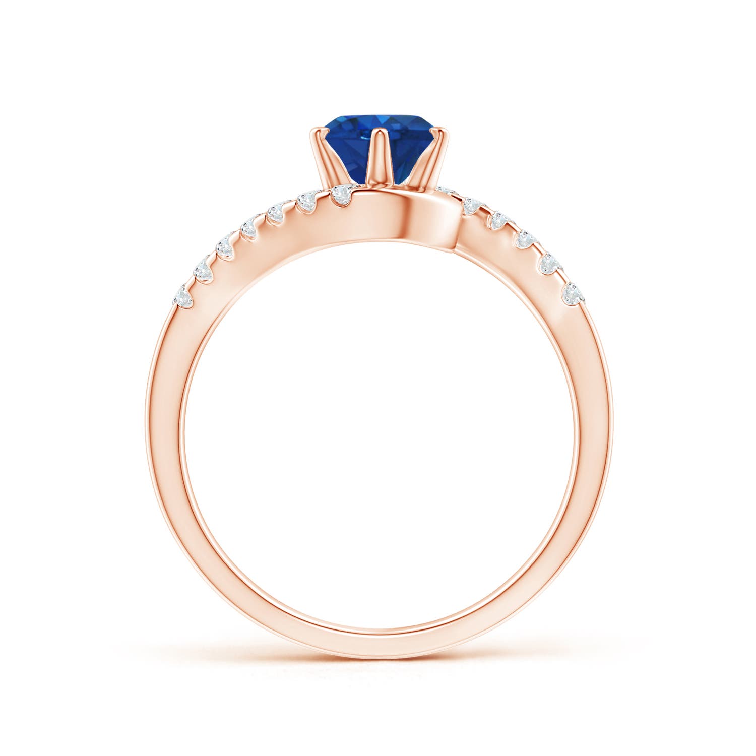 AAA - Blue Sapphire / 1.2 CT / 14 KT Rose Gold