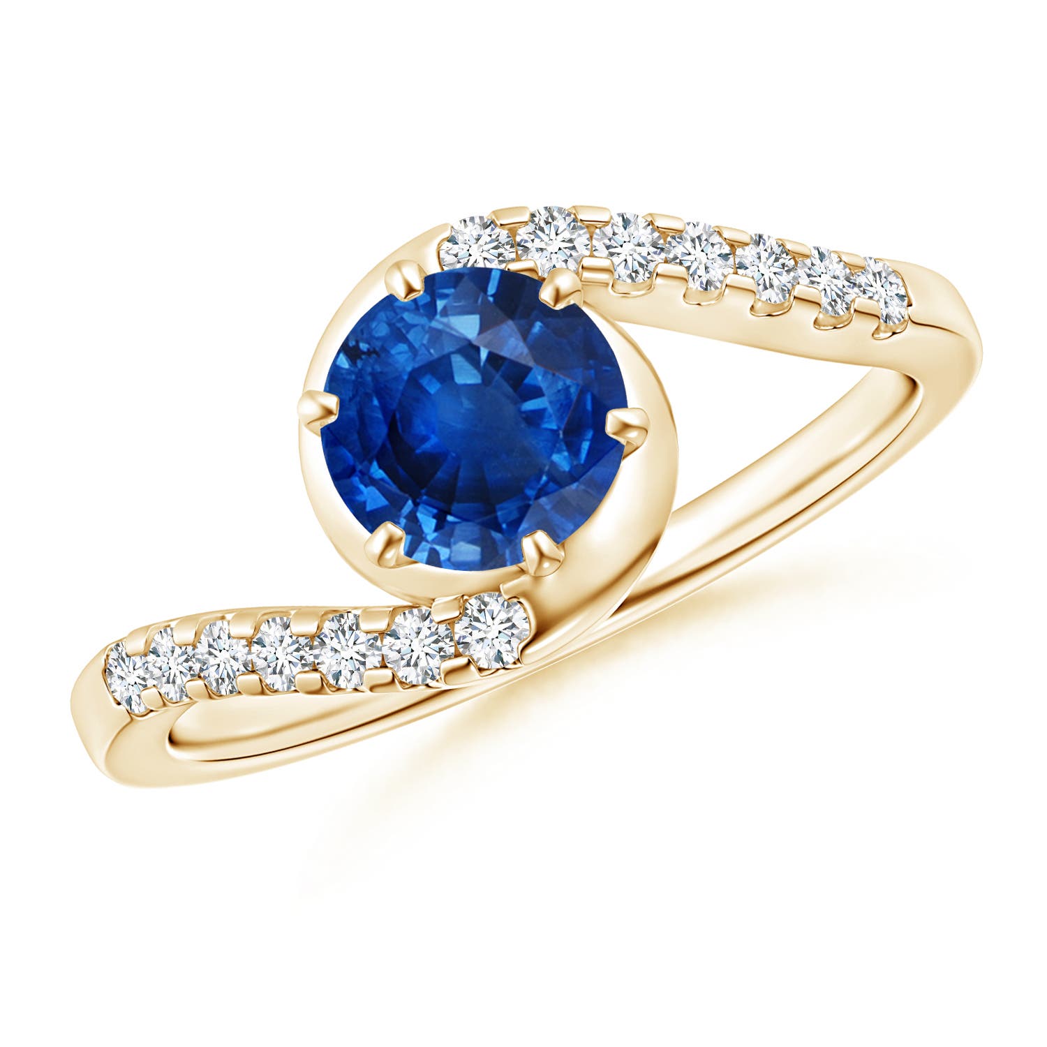 AAA - Blue Sapphire / 1.2 CT / 14 KT Yellow Gold