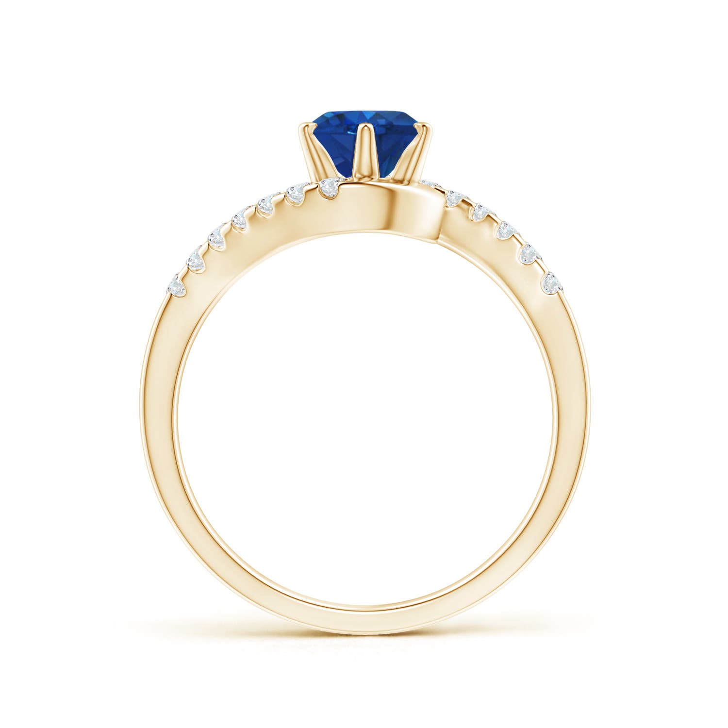 AAA - Blue Sapphire / 1.2 CT / 14 KT Yellow Gold