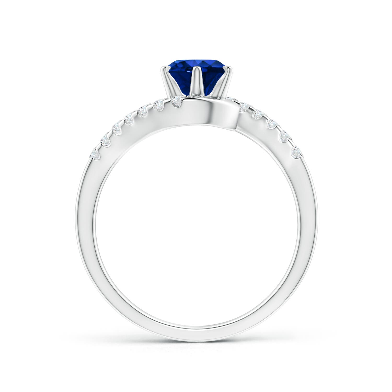 AAAA - Blue Sapphire / 1.2 CT / 14 KT White Gold