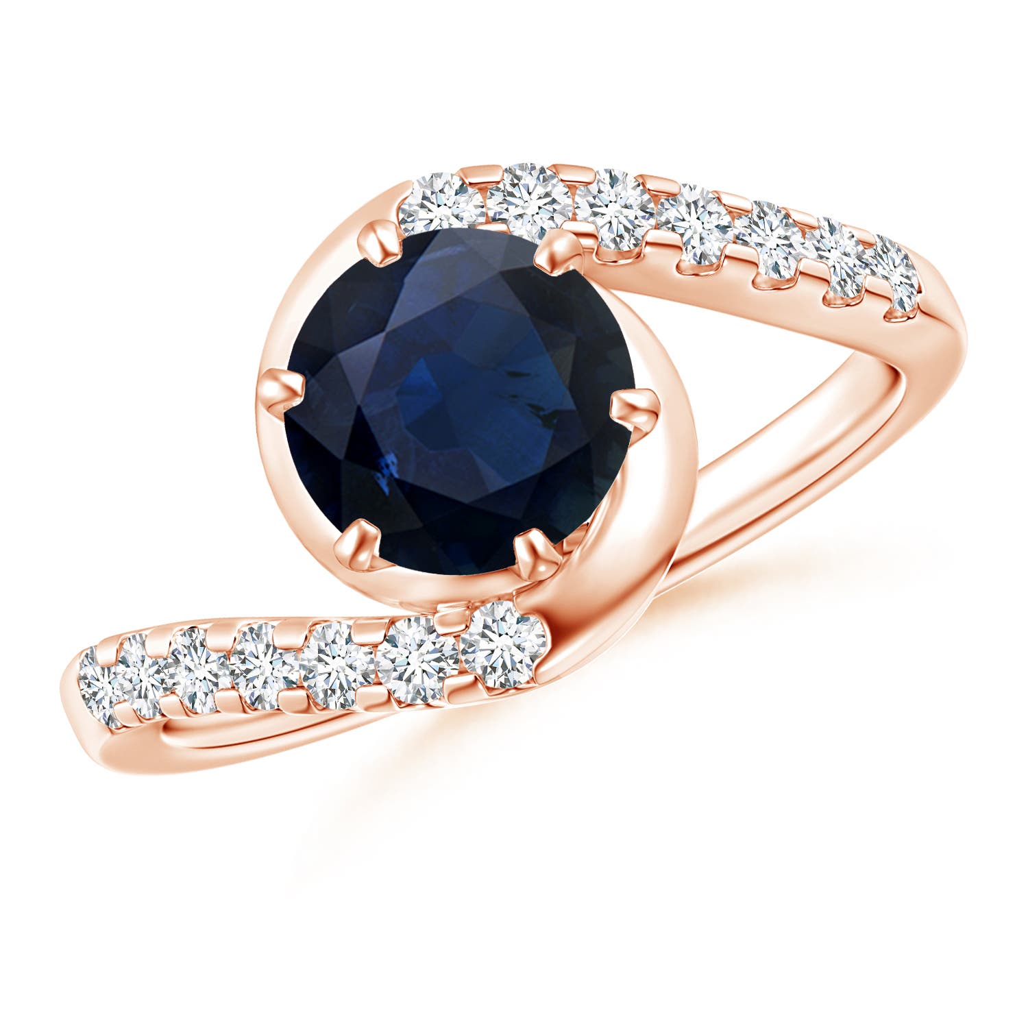 A - Blue Sapphire / 1.95 CT / 14 KT Rose Gold