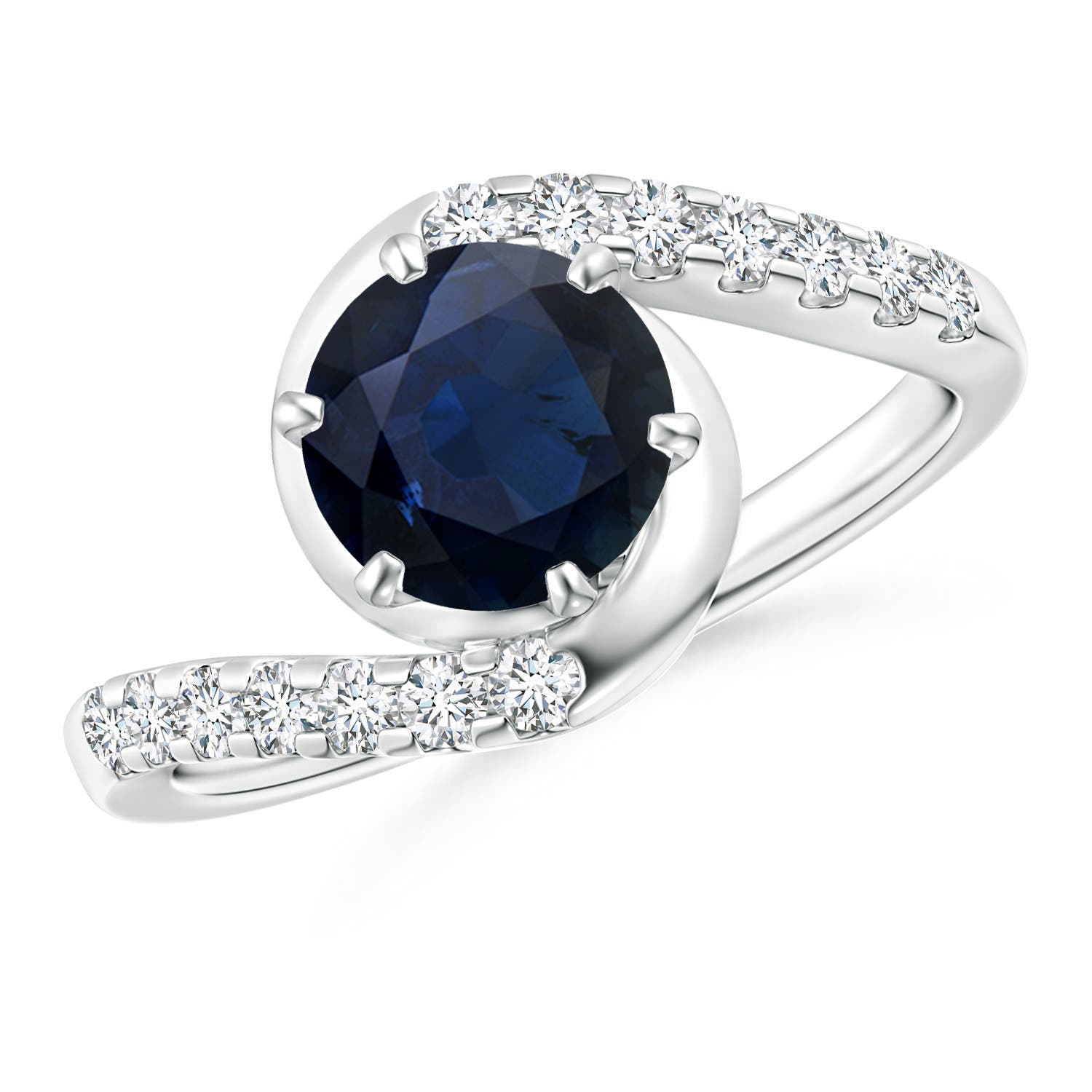 A - Blue Sapphire / 1.95 CT / 14 KT White Gold