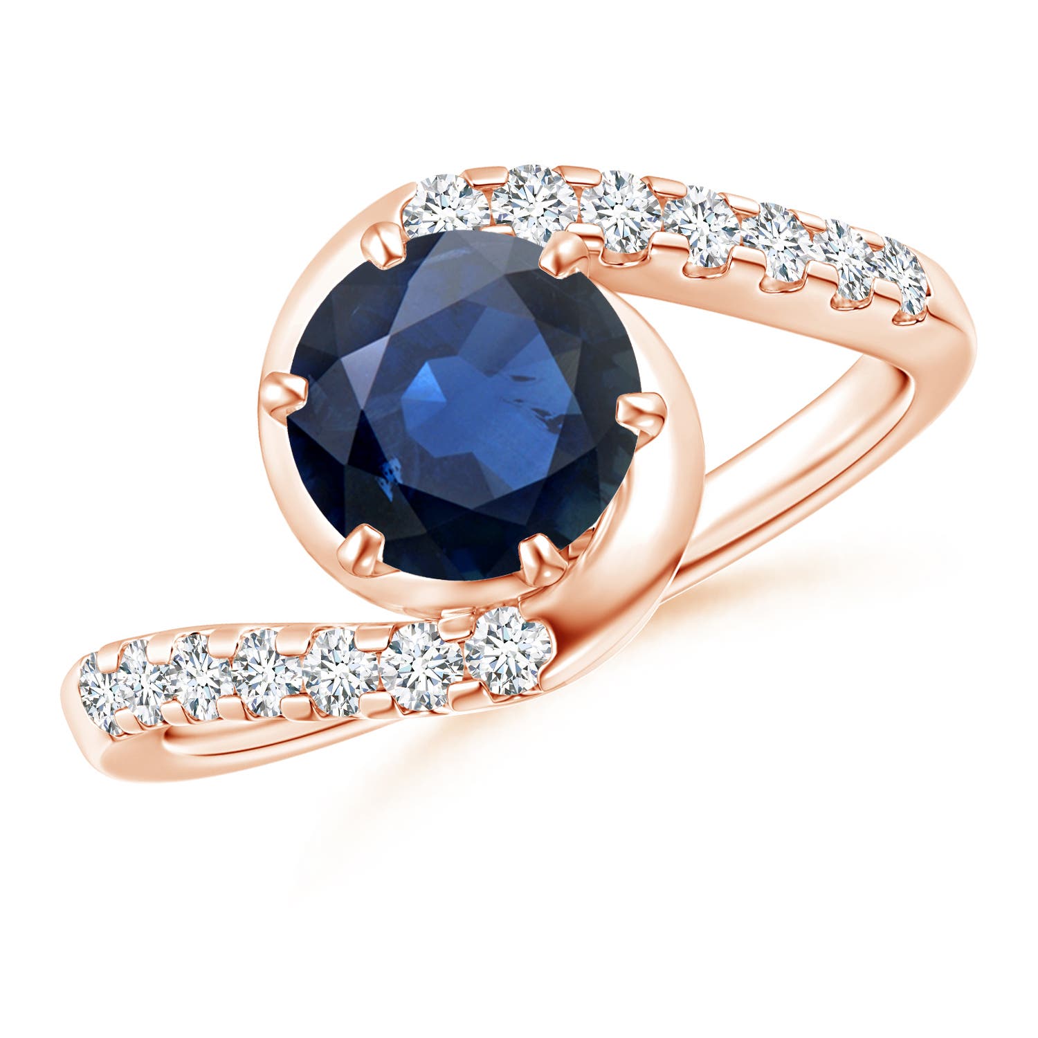 AA - Blue Sapphire / 1.95 CT / 14 KT Rose Gold