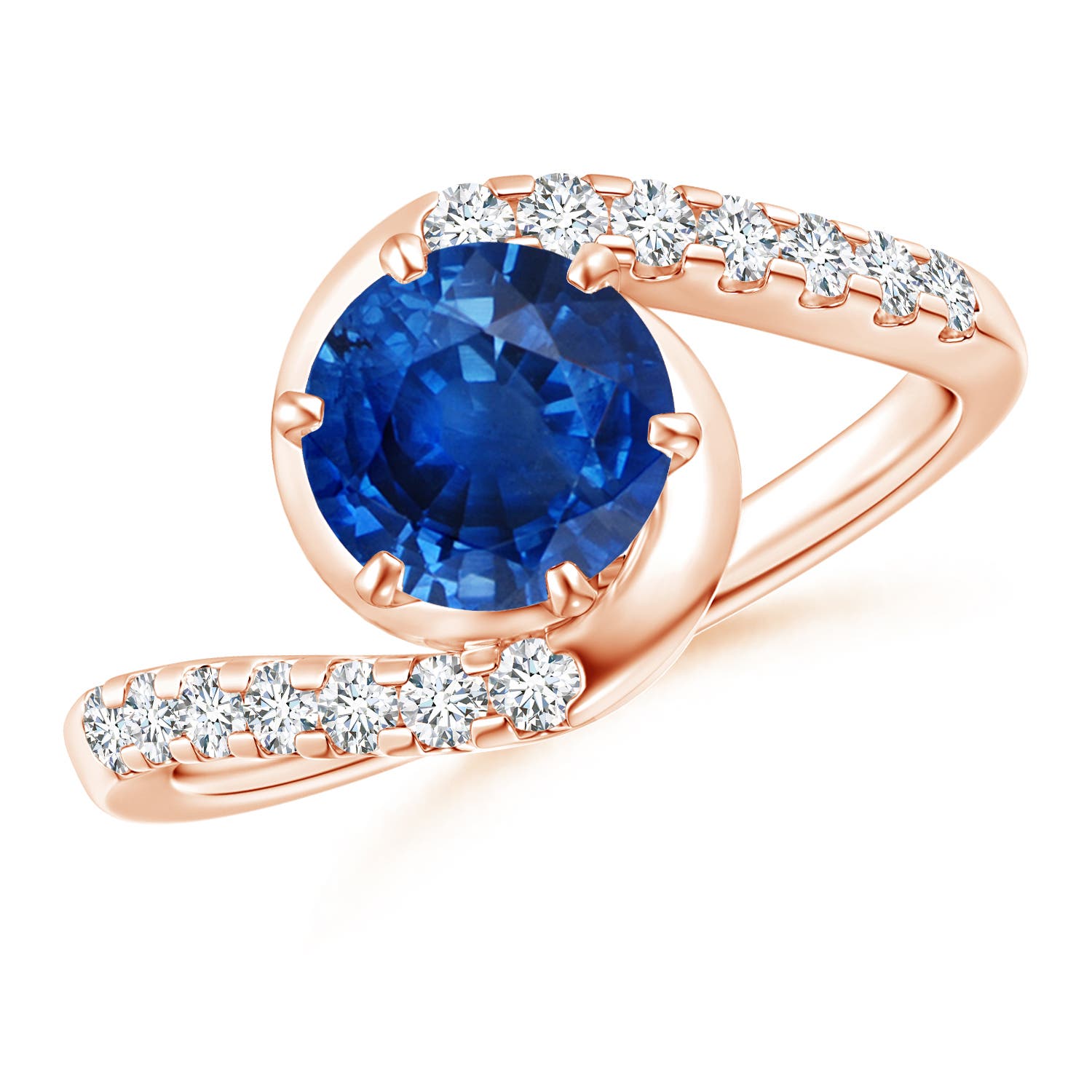 AAA - Blue Sapphire / 1.95 CT / 14 KT Rose Gold