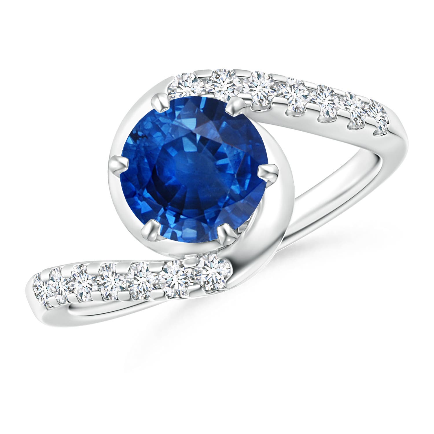 AAA - Blue Sapphire / 1.95 CT / 14 KT White Gold