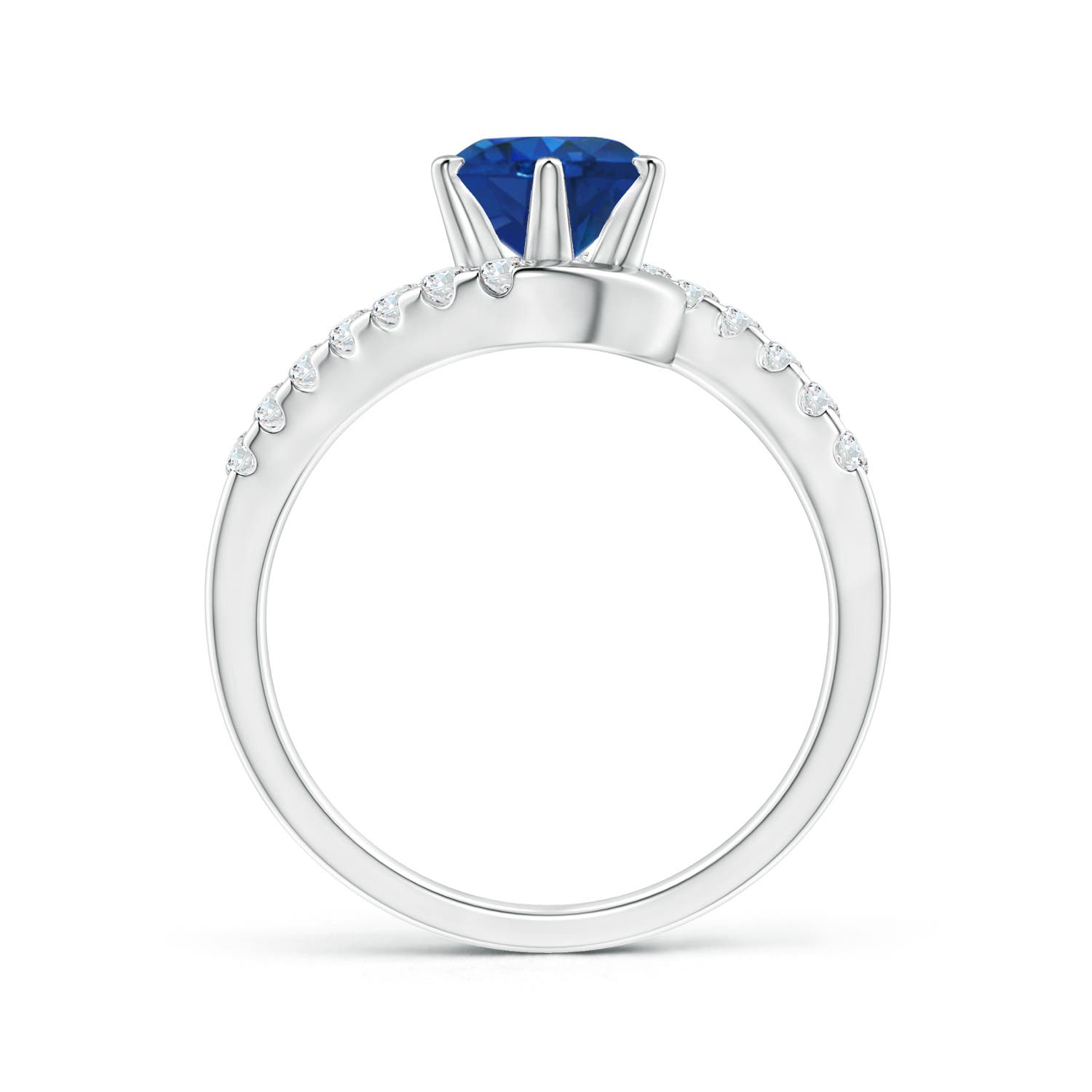 AAA - Blue Sapphire / 1.95 CT / 14 KT White Gold