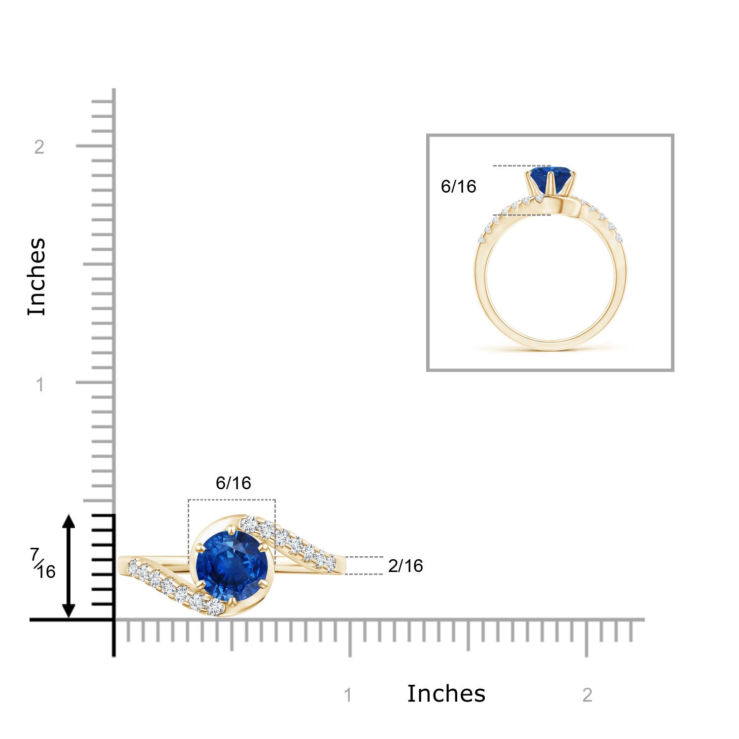 AAA - Blue Sapphire / 1.95 CT / 14 KT Yellow Gold