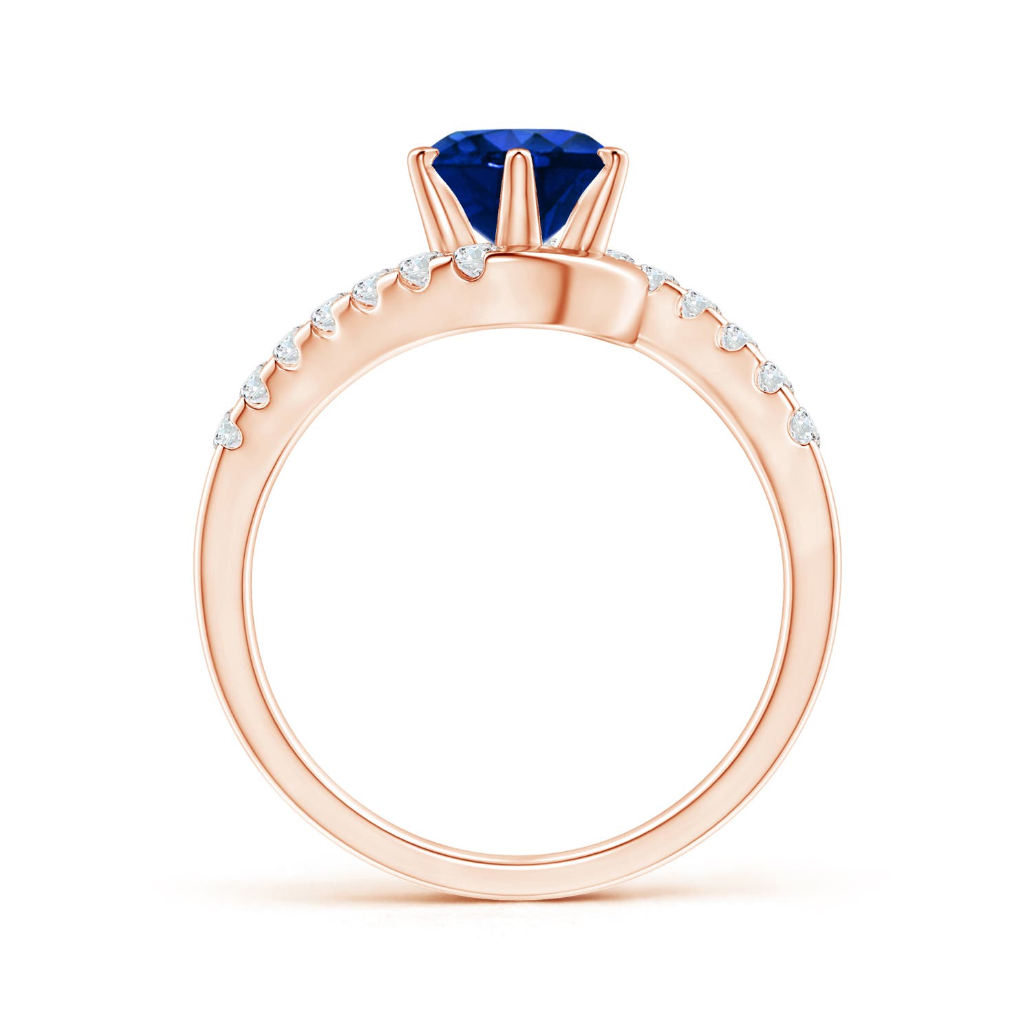 AAAA - Blue Sapphire / 1.95 CT / 14 KT Rose Gold