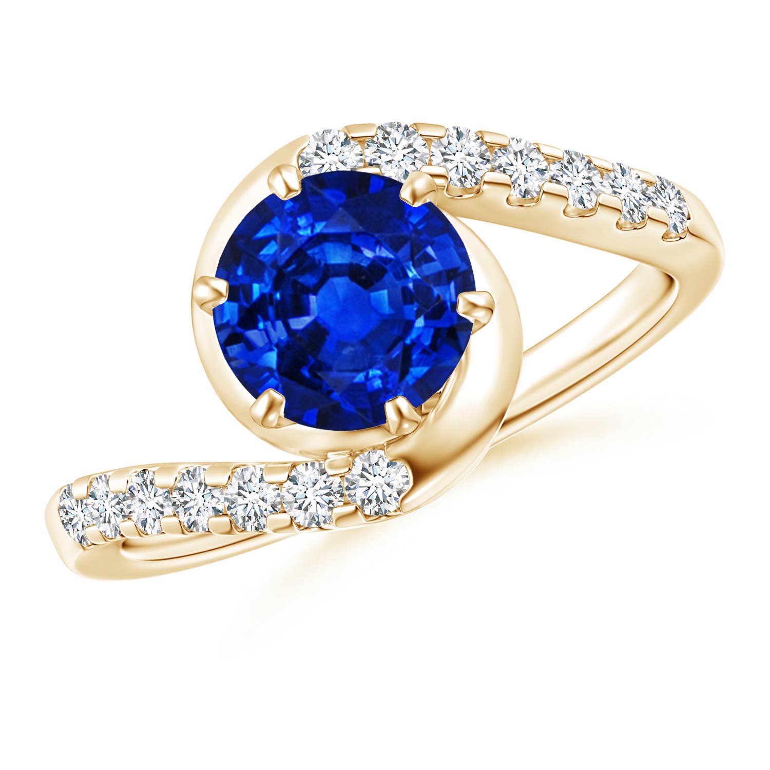 AAAA - Blue Sapphire / 1.95 CT / 14 KT Yellow Gold