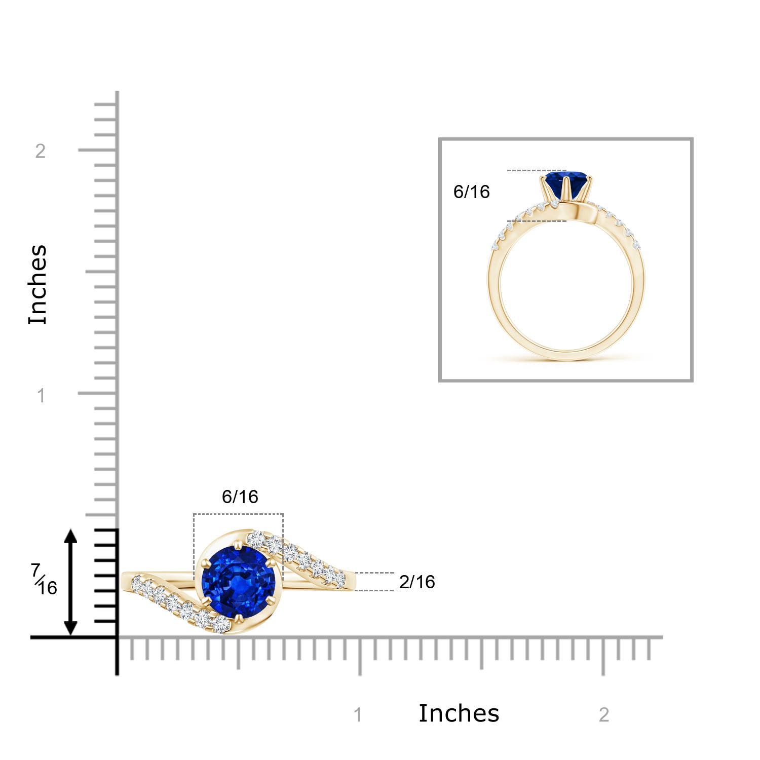 AAAA - Blue Sapphire / 1.95 CT / 14 KT Yellow Gold