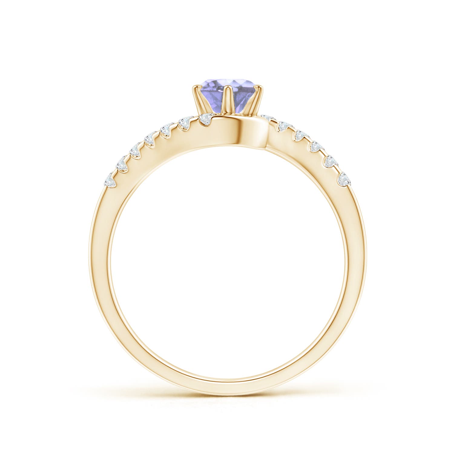 A - Tanzanite / 0.67 CT / 14 KT Yellow Gold