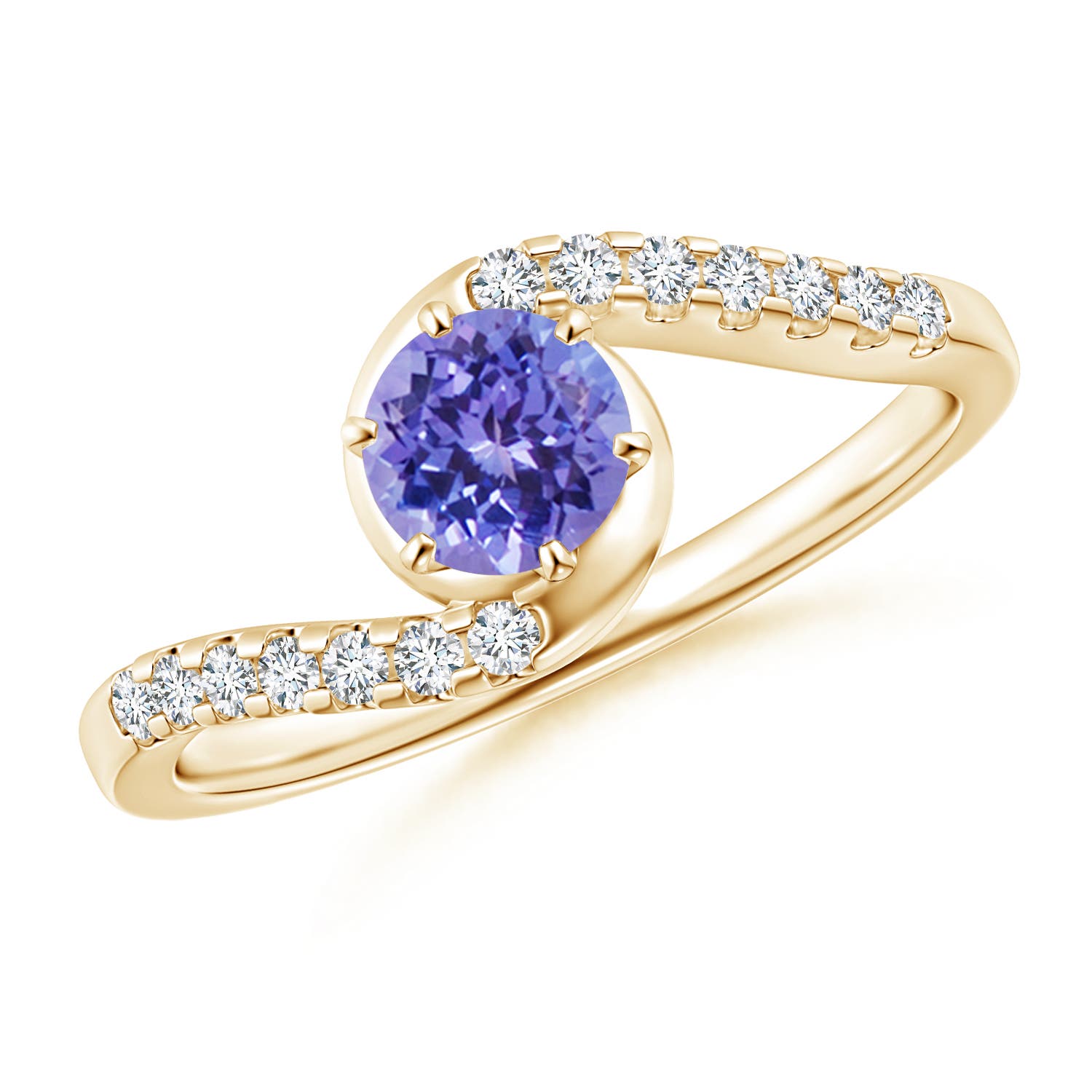 AAA - Tanzanite / 0.67 CT / 14 KT Yellow Gold