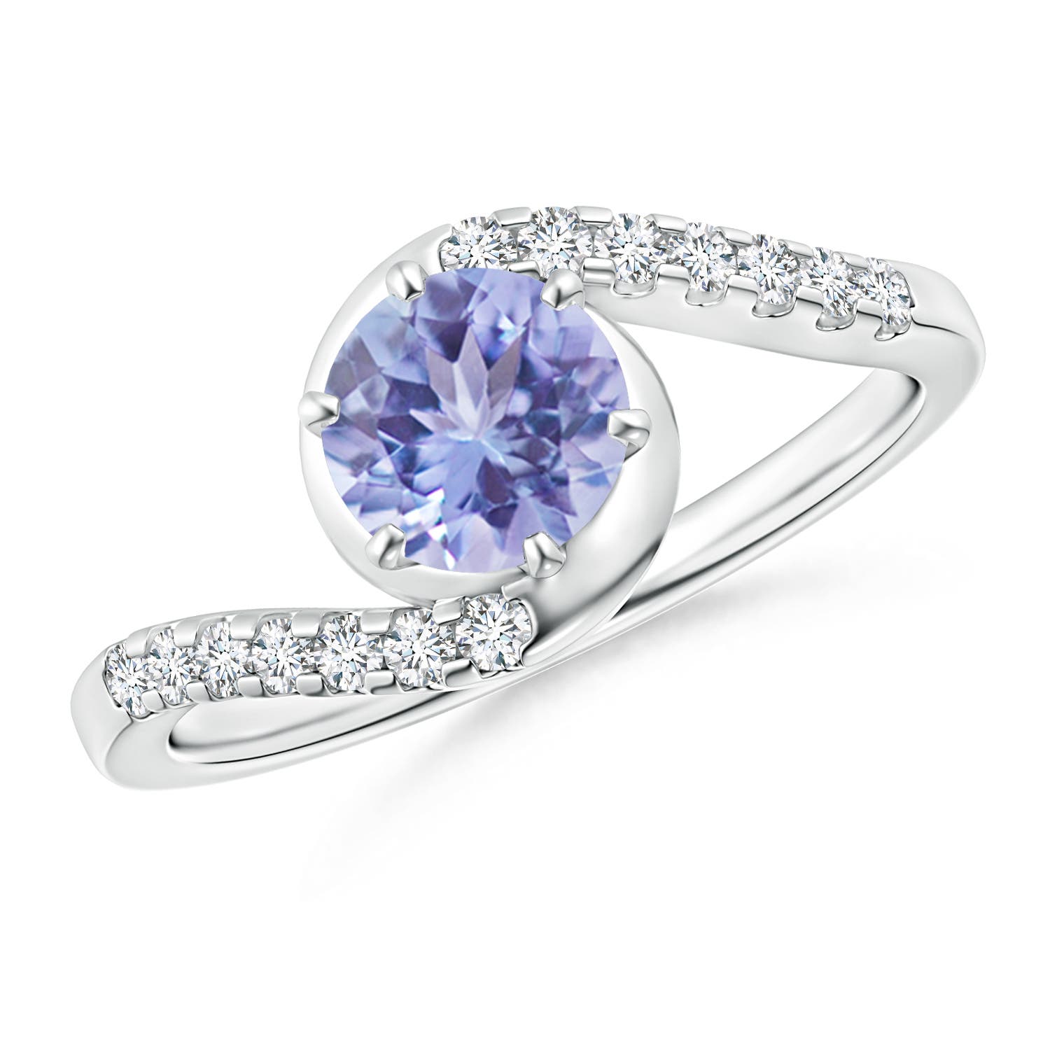 A - Tanzanite / 1.1 CT / 14 KT White Gold