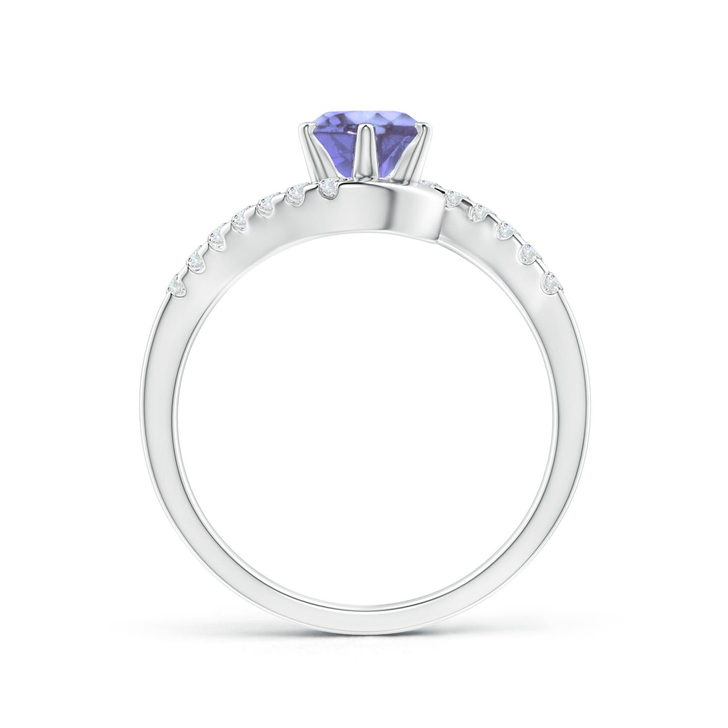 A - Tanzanite / 1.1 CT / 14 KT White Gold