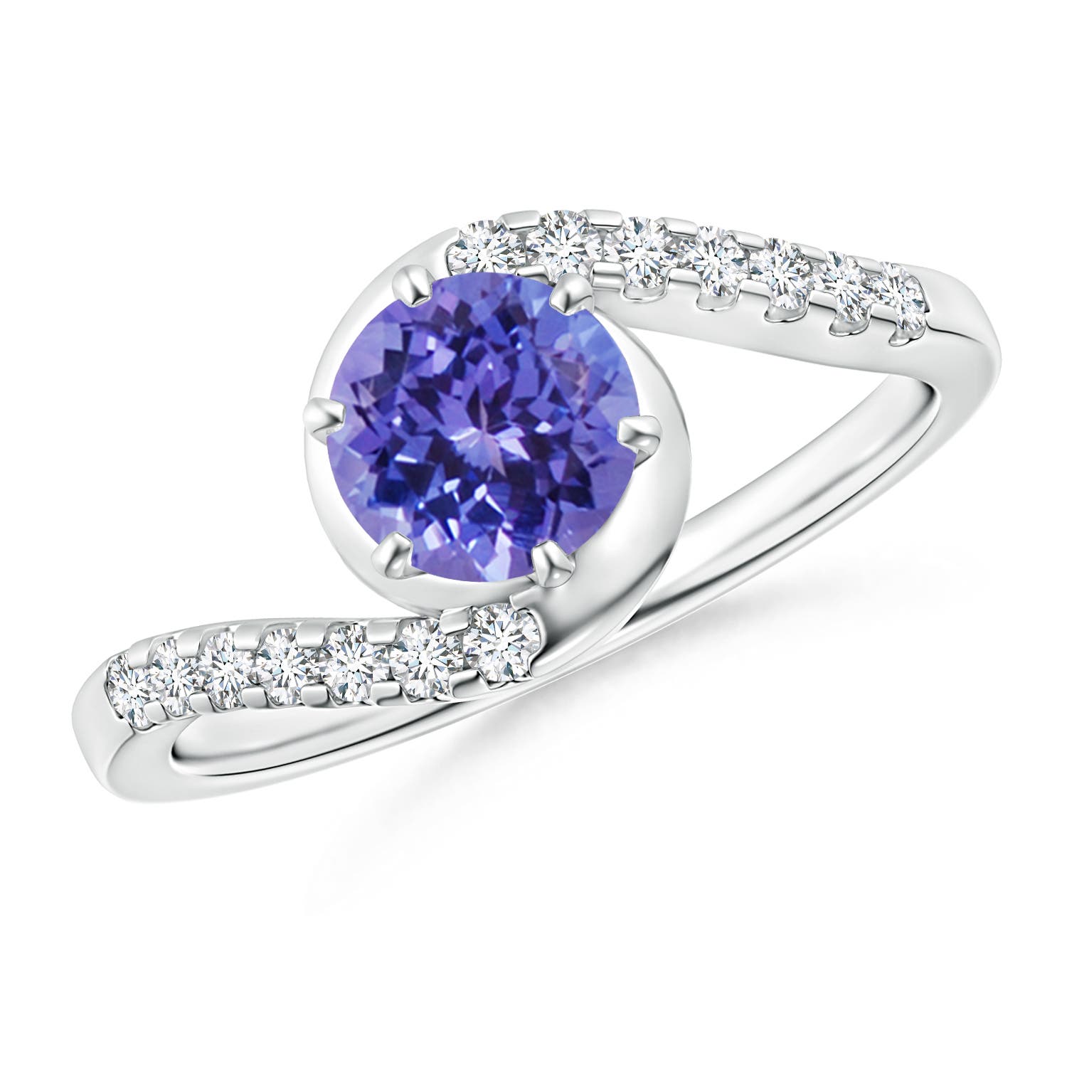 AA - Tanzanite / 1.1 CT / 14 KT White Gold