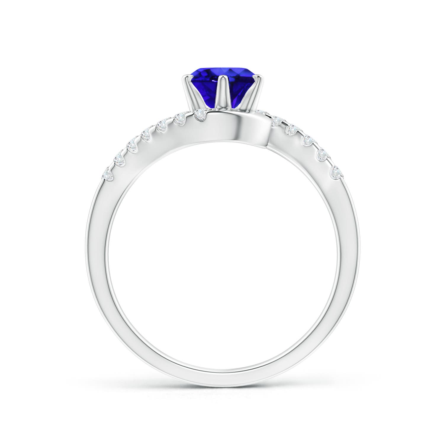 AAA - Tanzanite / 1.1 CT / 14 KT White Gold