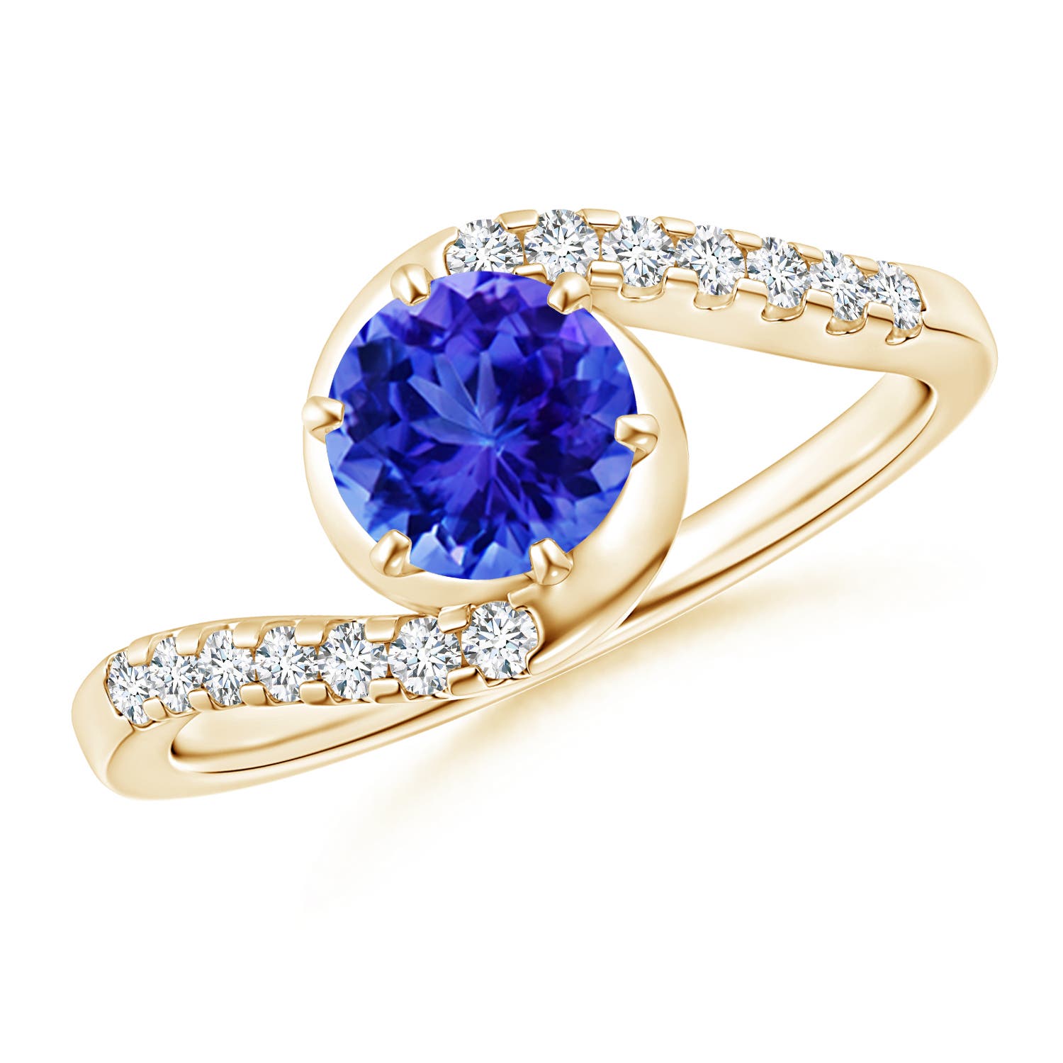 AAA - Tanzanite / 1.1 CT / 14 KT Yellow Gold