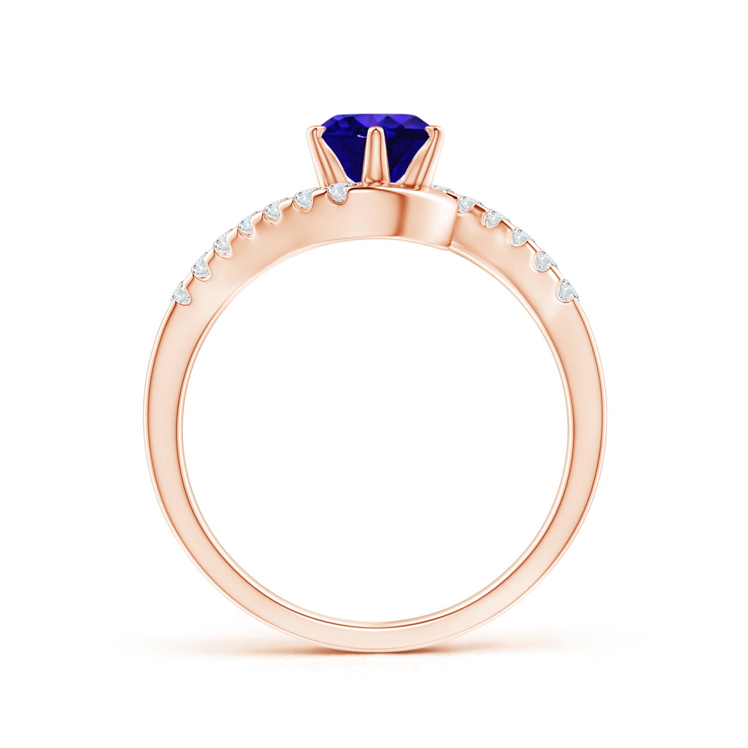 AAAA - Tanzanite / 1.1 CT / 14 KT Rose Gold