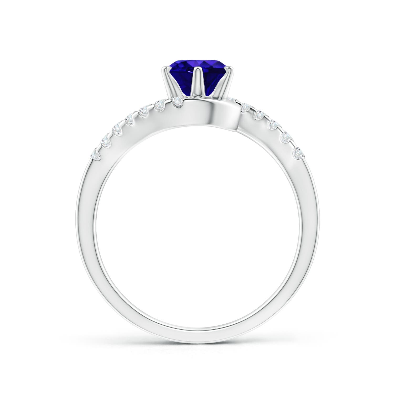 AAAA - Tanzanite / 1.1 CT / 14 KT White Gold