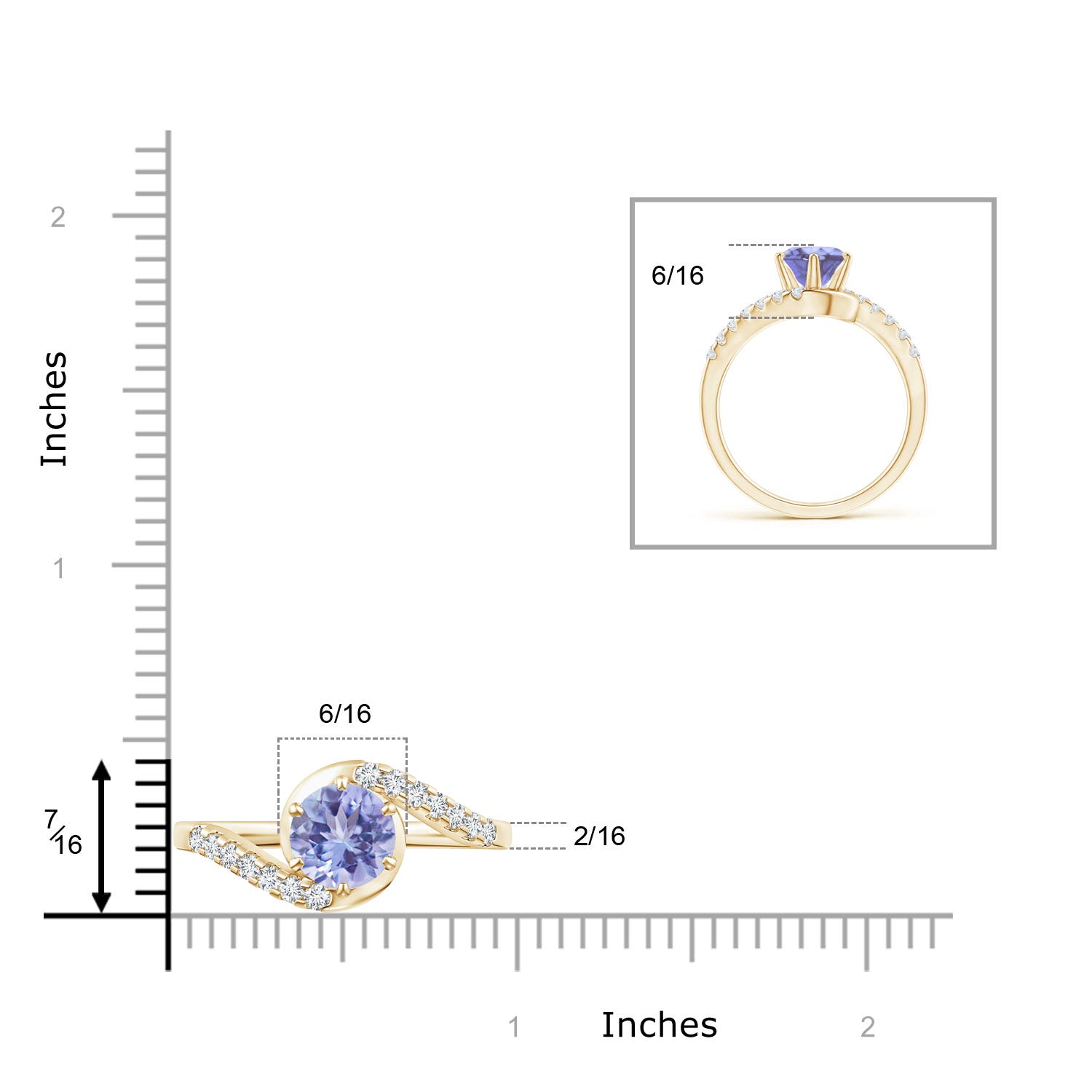 A - Tanzanite / 1.8 CT / 14 KT Yellow Gold